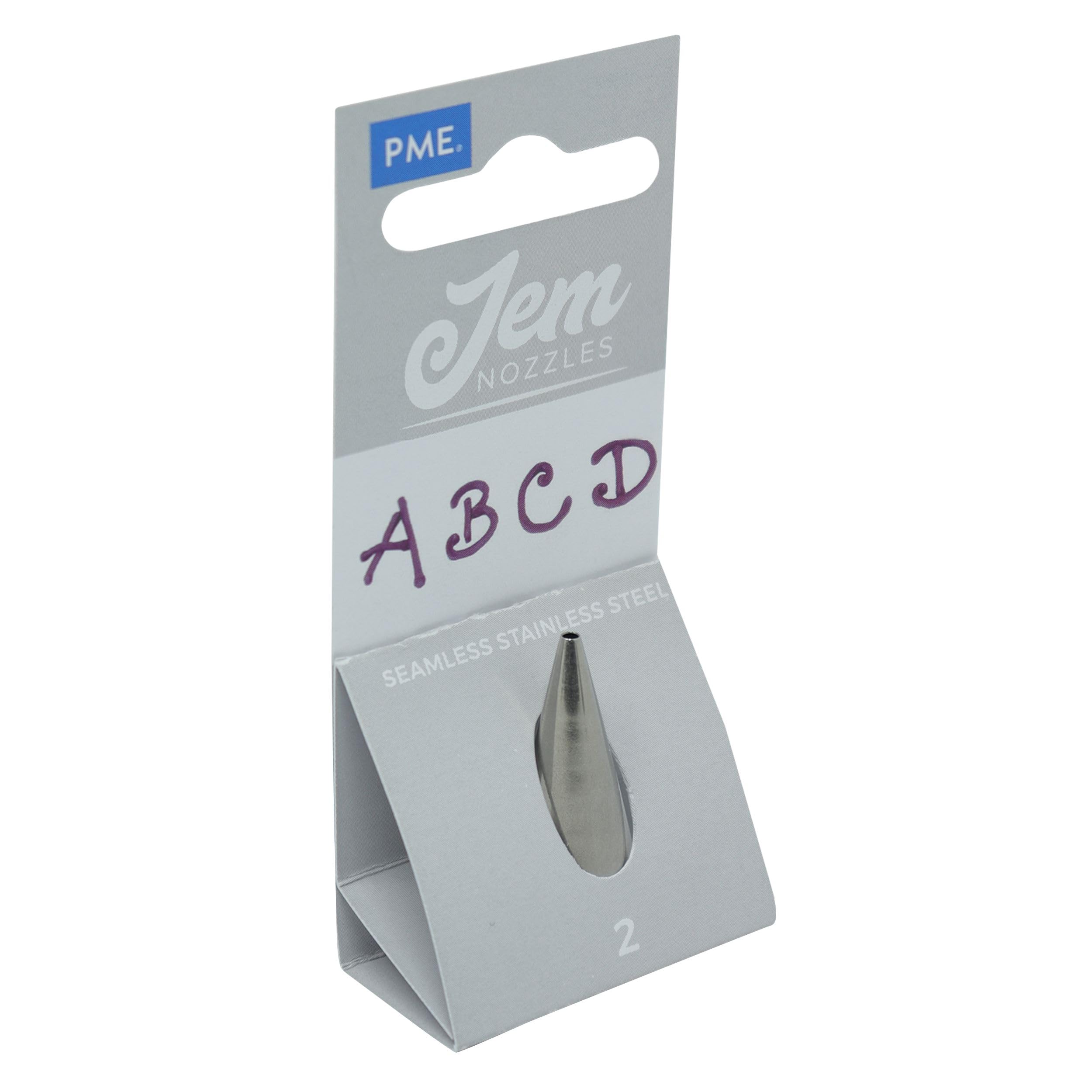 PME JEM Round Piping Nozzle No. 2 | 1.5mm Tip | Seamless Stainless Steel 5