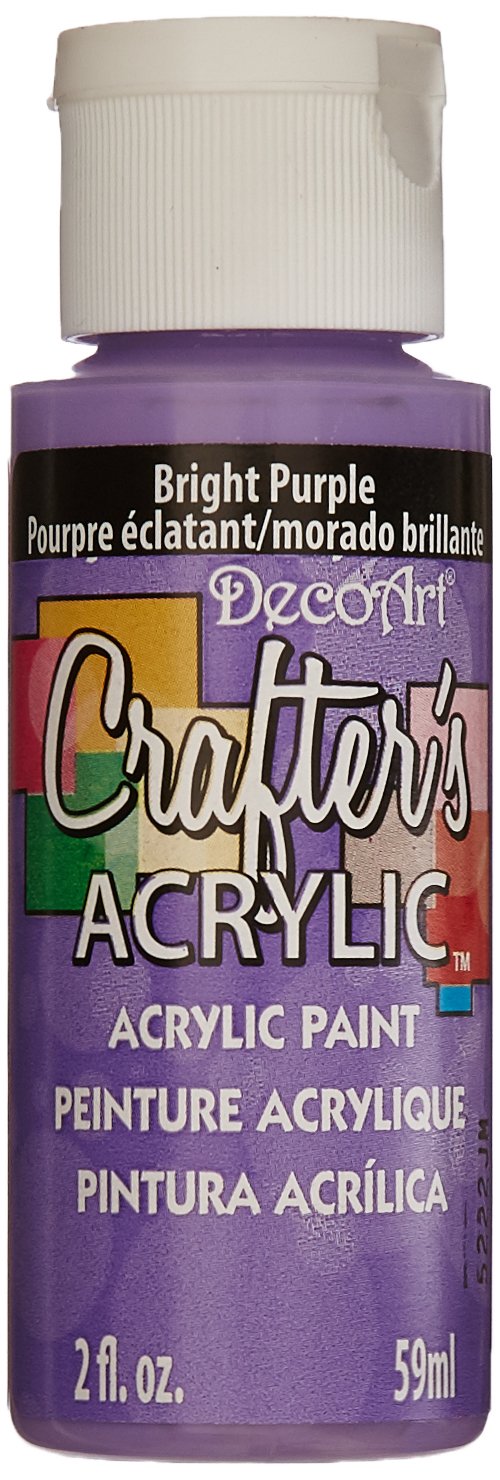 DecoArt Crafter's Acrylic Paint - Bright Purple | Fast-Drying | 59ml Liquid 1