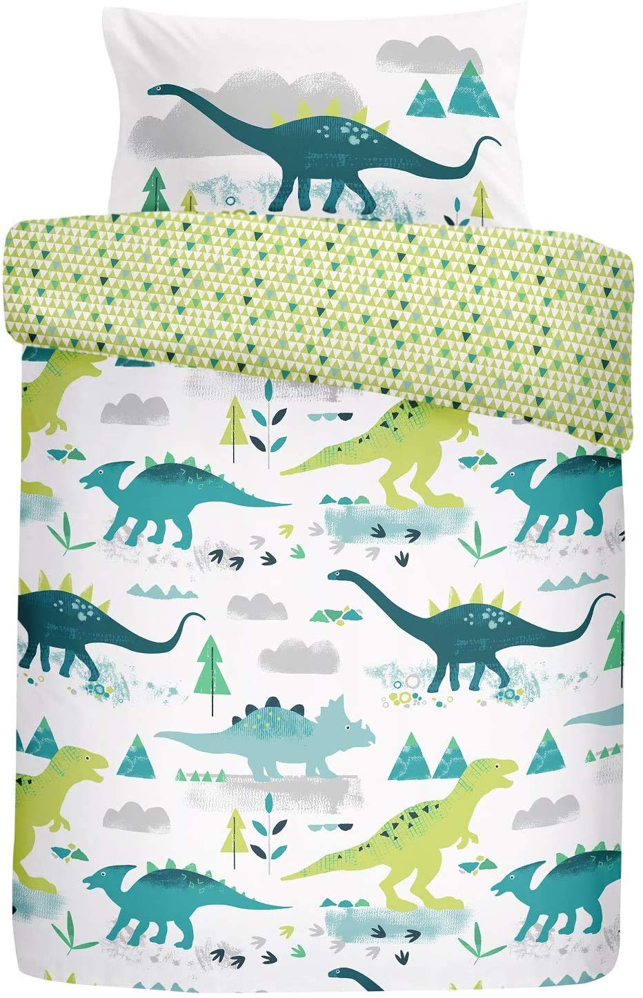 Bedlam Kids Dino Glow In The Dark Duvet Cover Set - Single Size, Polyester/Cotton Blend 4