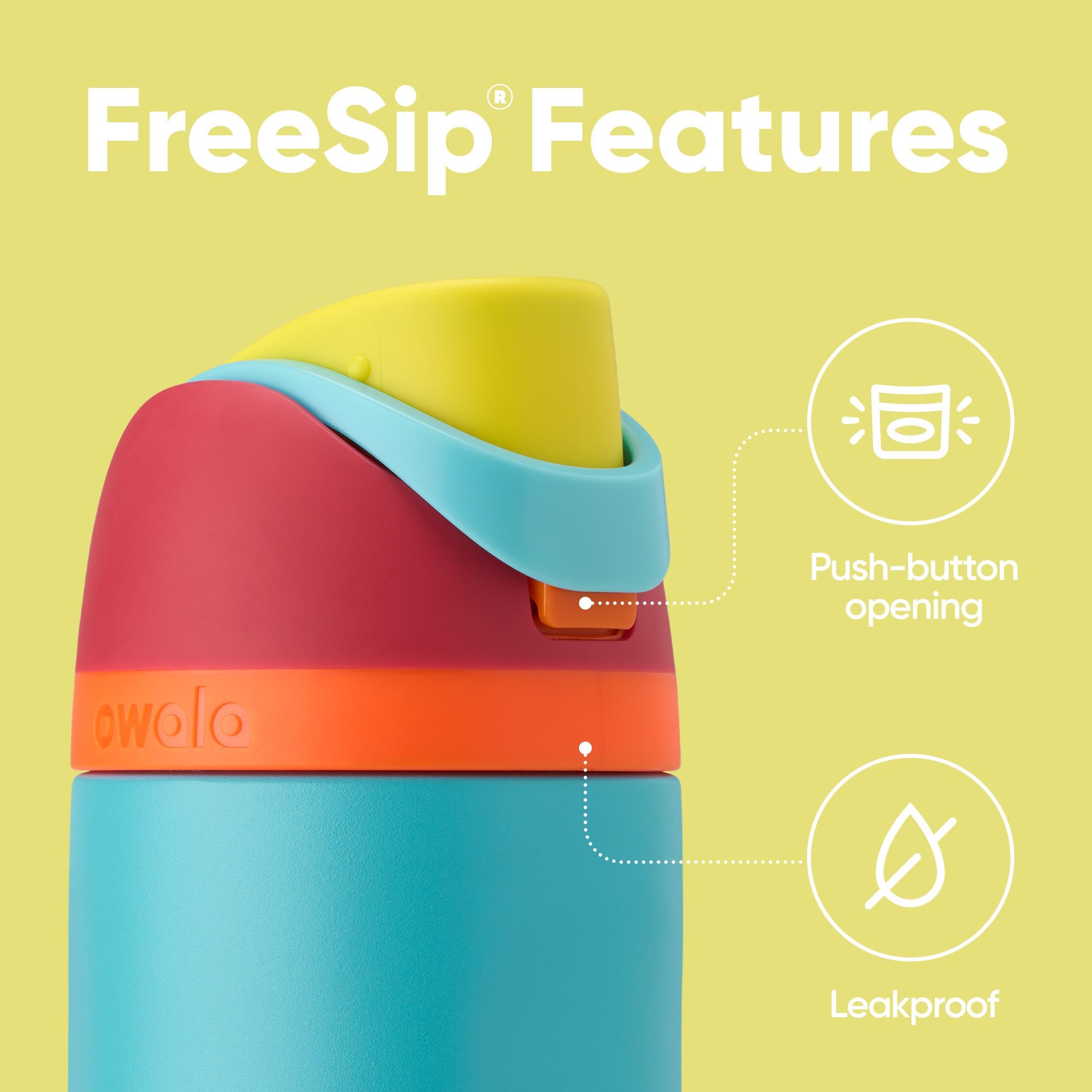 Owala FreeSip Insulated Stainless Steel Water Bottle with Straw, 710ml, Summer Sweetness 3