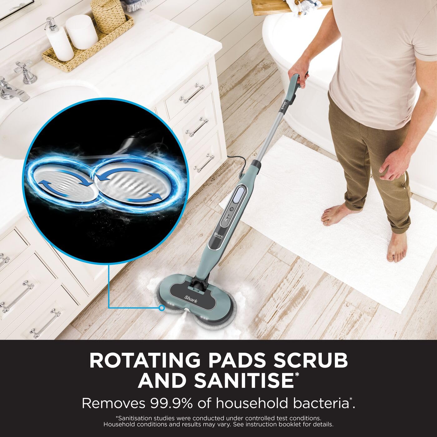 Shark Automatic Steam and Scrub Mop with Steam Blaster & 6 Dirt Grip Power Pads | 3 Steam Settings | S8201UKCP 2