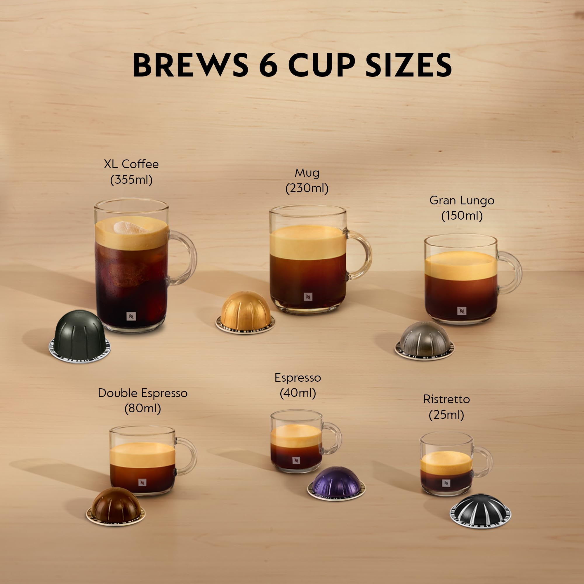 KRUPS Nespresso Vertuo Pop Single Serve Coffee Machine - Lilac | 4 Cup Sizes | Starter Set Incl. 8