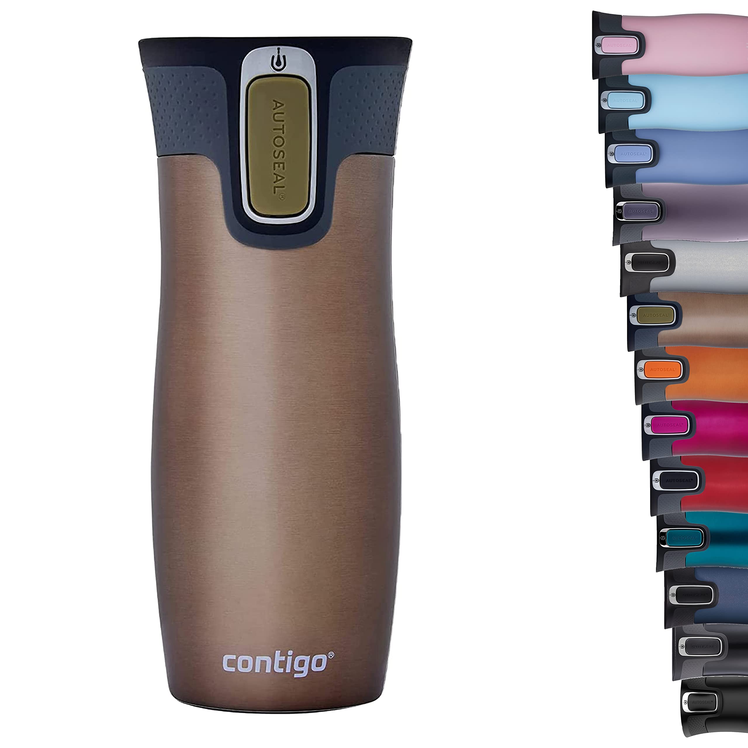 Contigo West Loop AutoSeal Travel Mug - 470 ml Leakproof Tumbler | Stainless Steel | Keeps Cold 12 Hrs