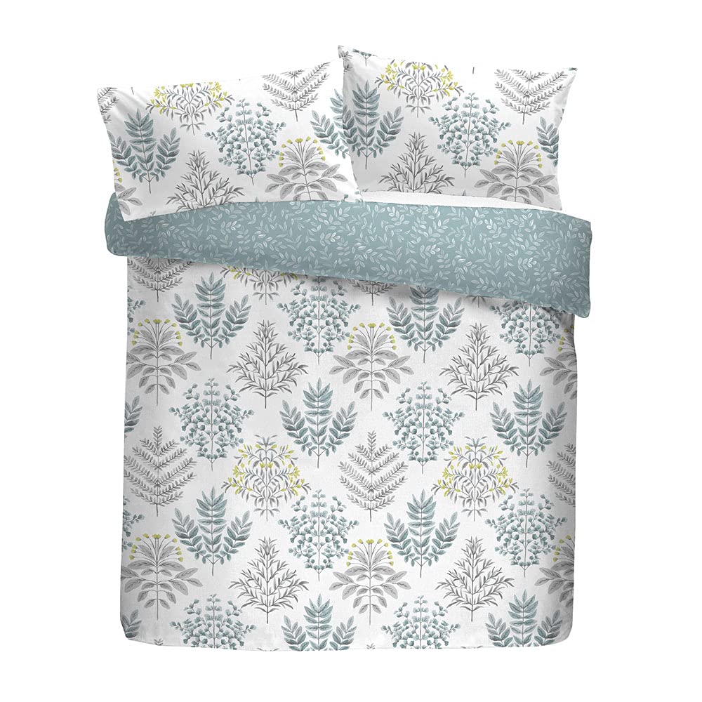 Dreams & Drapes Emily Easy Care Duvet Cover Set - 3 Piece, King Size, Duck Egg 5