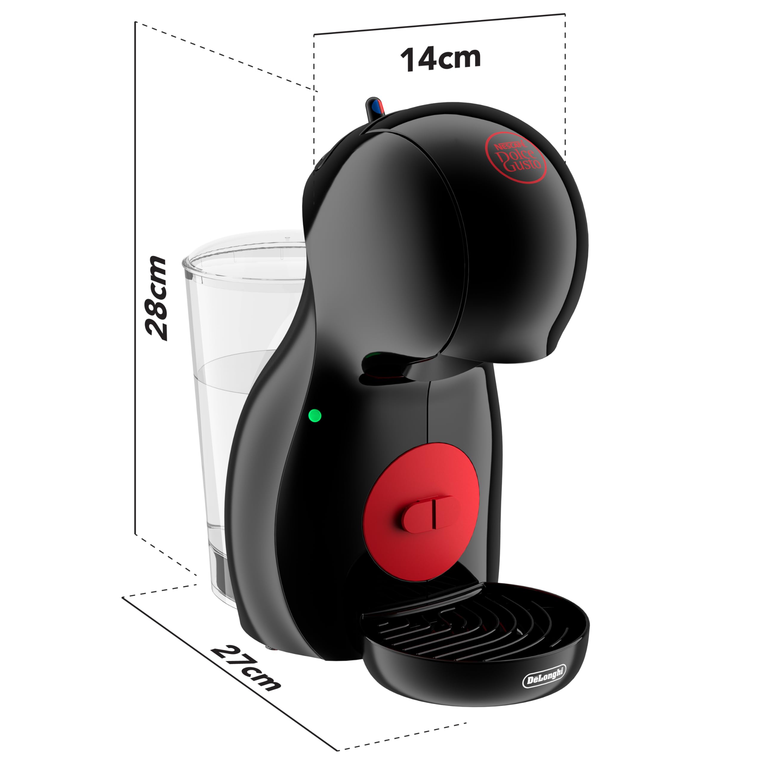 NESCAFÉ Dolce Gusto Piccolo XS Manual Single Serve Coffee Machine - Black | 15 Bar Pump | Hot & Cold 3