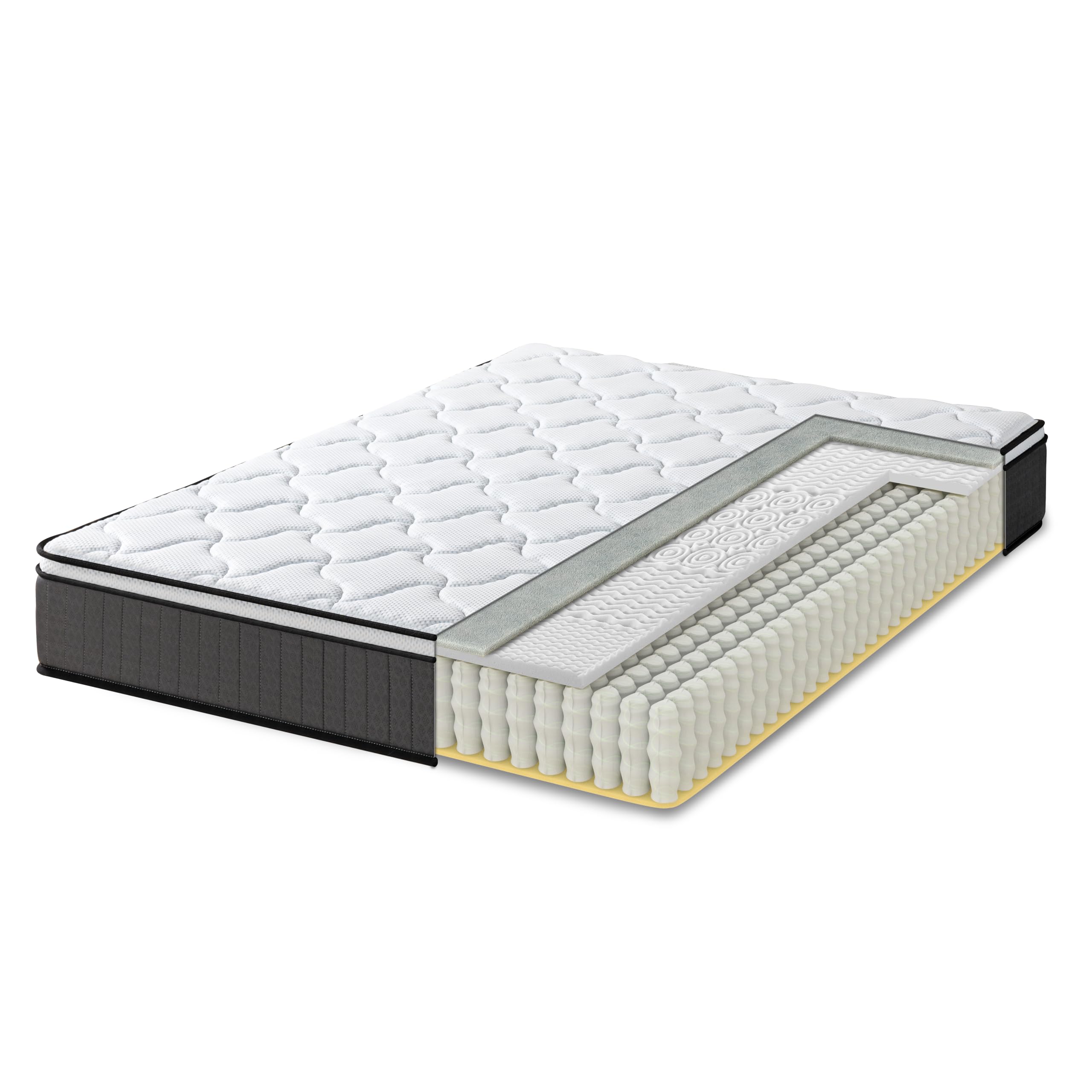Zinus Memory Foam & Pocket Spring Mattress - Single (90x190 cm) - 10'' Height - Medium Firm 7