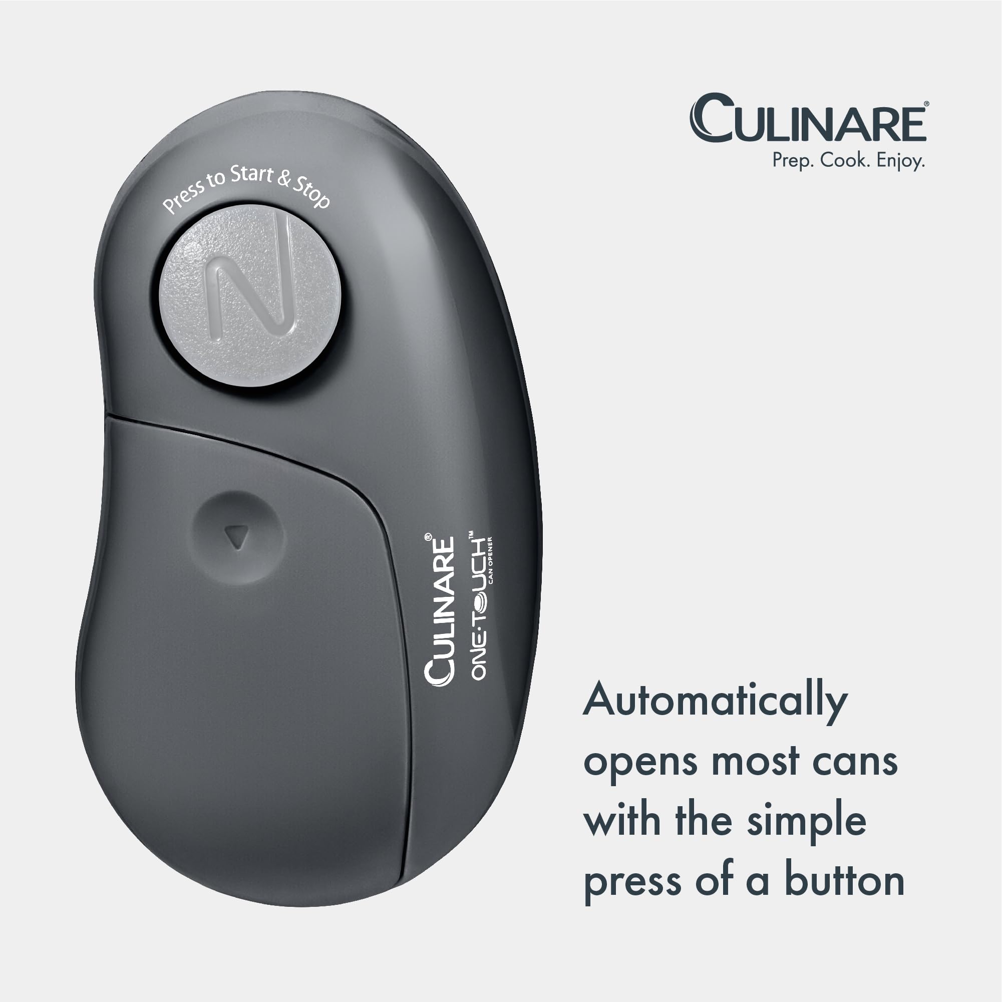 CULINARE One Touch Electronic Can Opener - Automatic Operation | Stainless Steel Blades | Grey 3