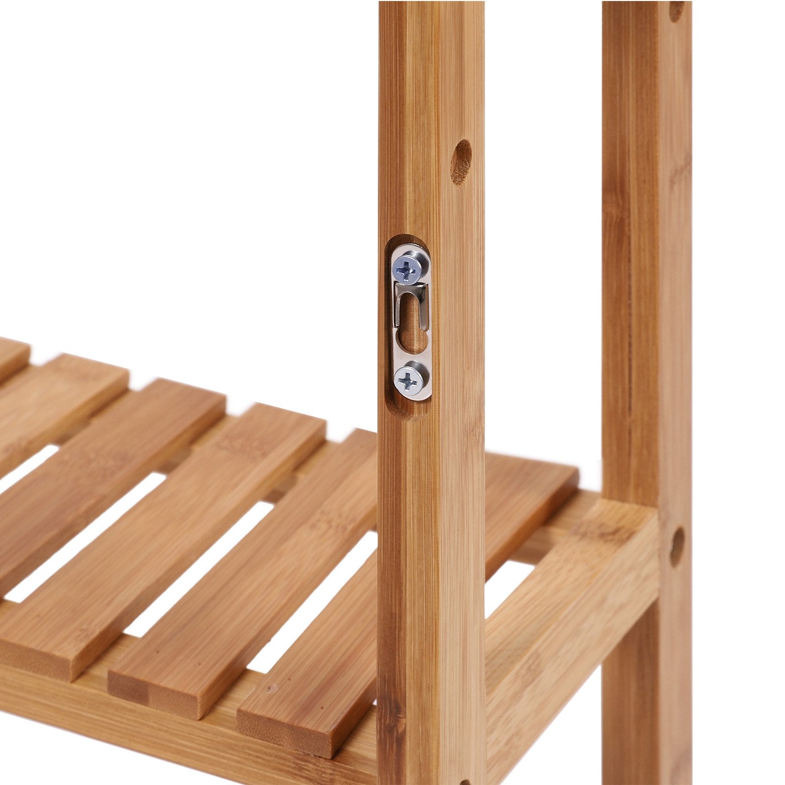 SONGMICS Adjustable Bamboo Standing Shelf Unit - 3 Tiers | Natural Color | 60 x 15 x 54 cm 9