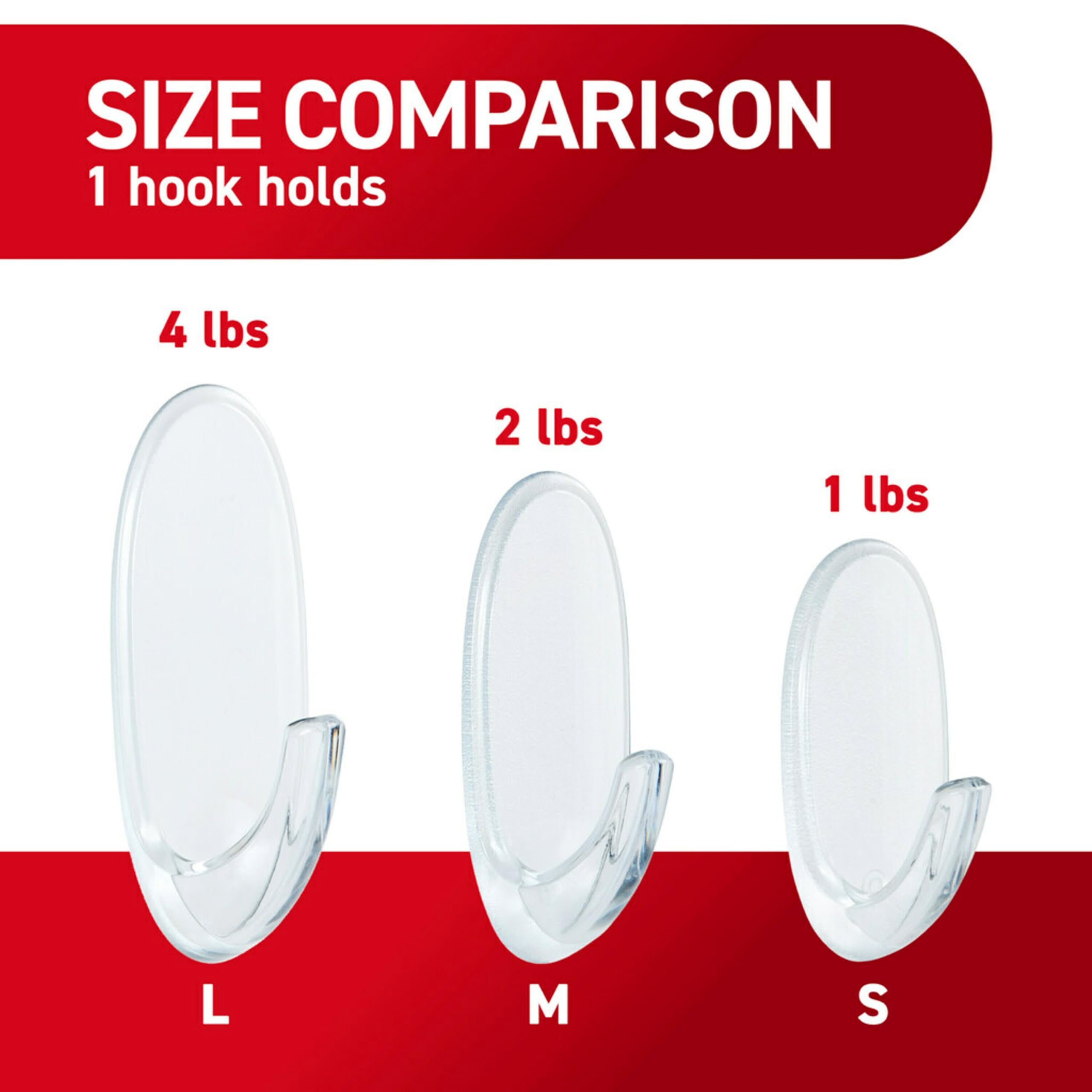 Command Clear Medium Wall Hooks - Damage-Free Hanging | Holds 2 lbs | 7 Hooks & 12 Strips 6