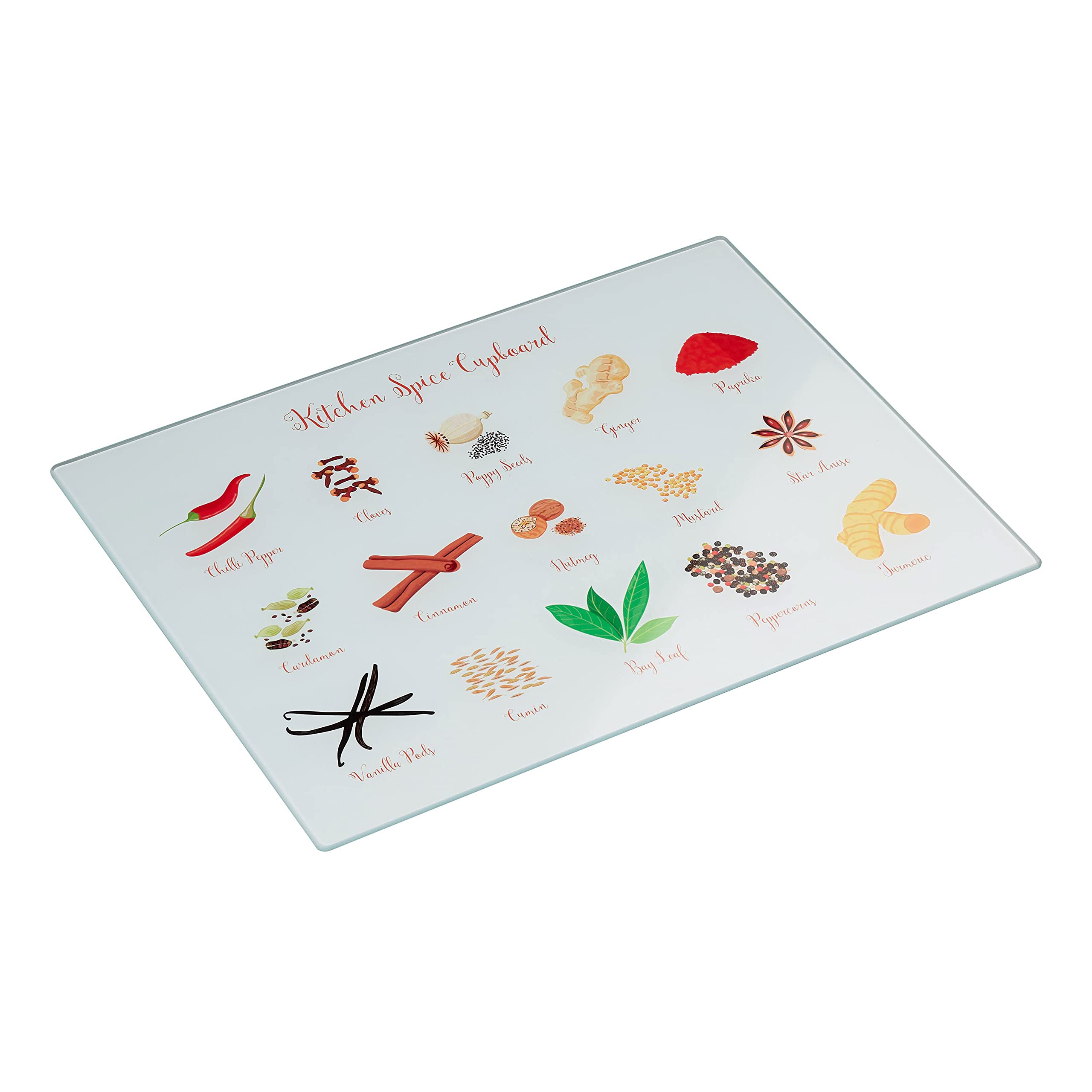 Tala Spice Design Toughened Glass Chopping Board and Work Top Saver | 30 x 40 cm | Heat Resistant 3