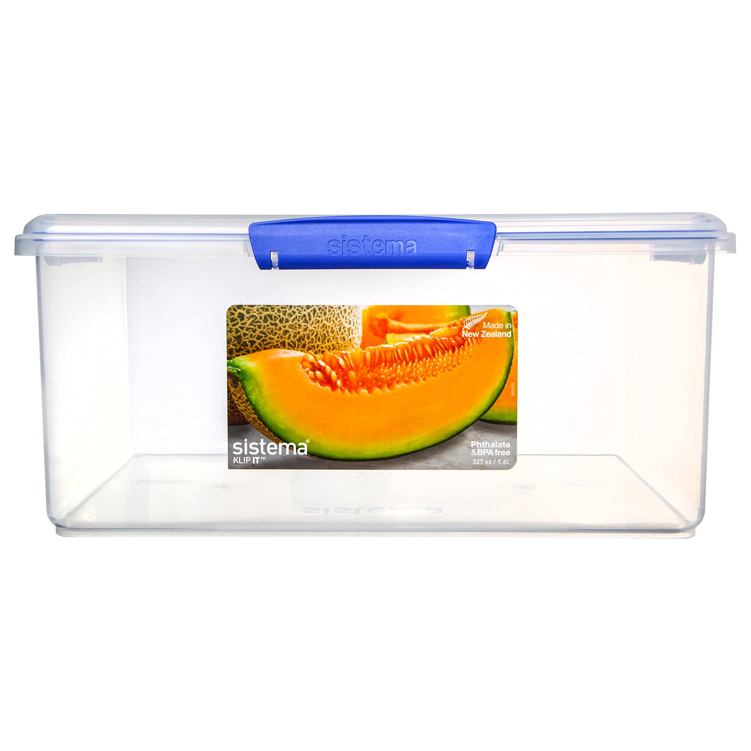 Sistema KLIP IT Food Storage Container - 9.6 L Capacity | Stackable & Airtight | BPA-Free Plastic | Blue Clips | 1 Count 8