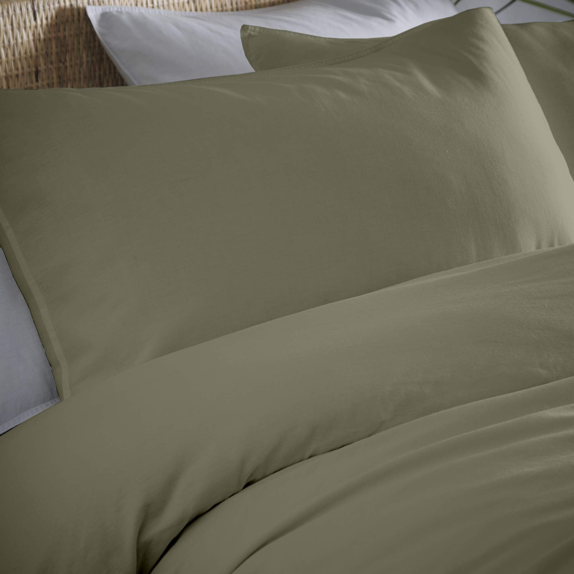 Appletree 100% Cotton Duvet Cover Set - Khaki, King Size (230x220cm) | 144 TC | 3 Pieces 5
