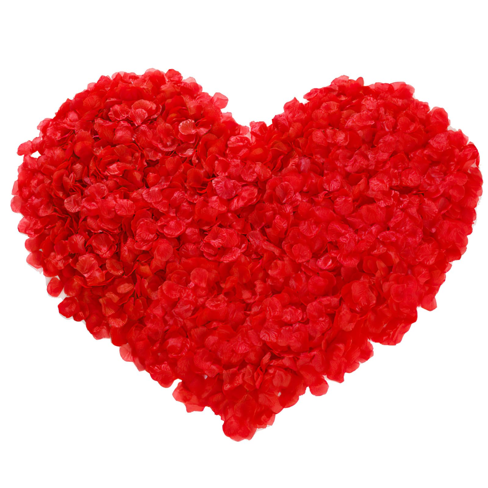Lafefe Artificial Rose Petals - 1200 Count Red Silk Petals for Weddings & Romantic Events | Reusable 1