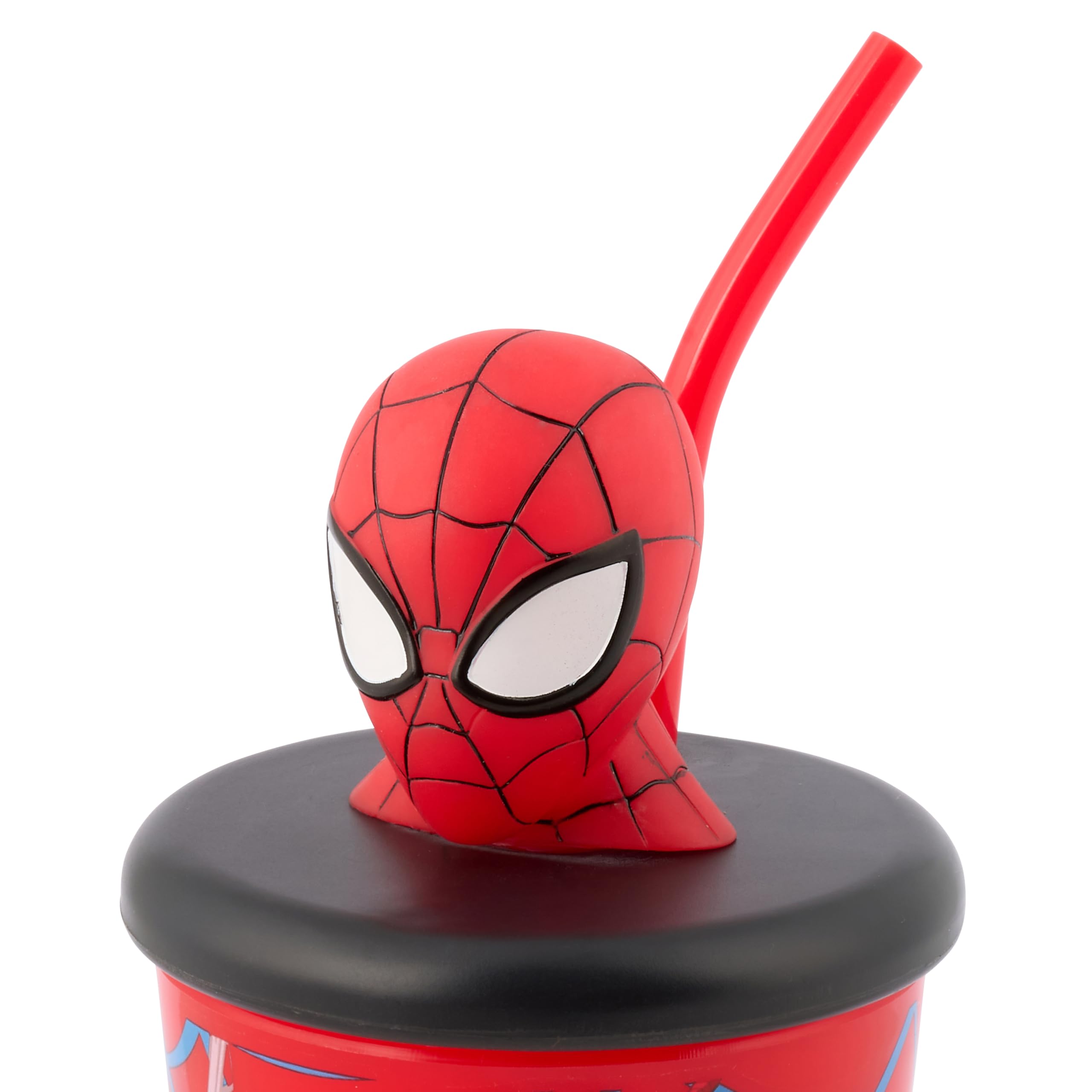 Marvel Spider-Man Web 3D Tumbler - 444ml Capacity | BPA-Free Kids Drinkware with Straw 5