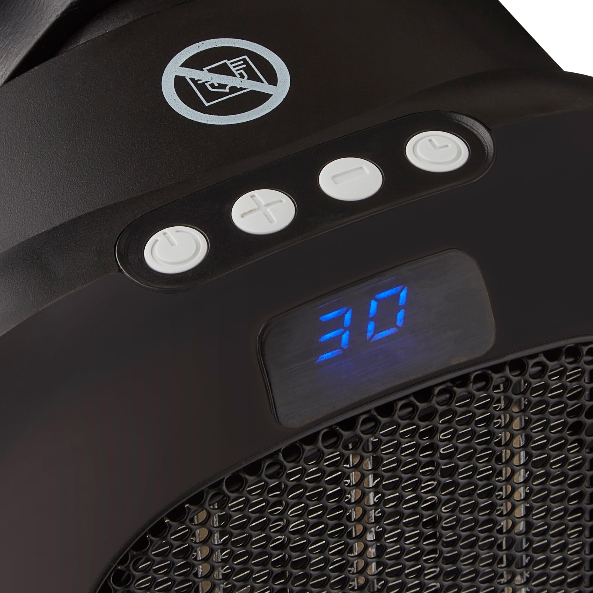 Swan SH27010N Plug-In Fan Heater - 700W, 12 Hr Timer, LED Display, Black 6