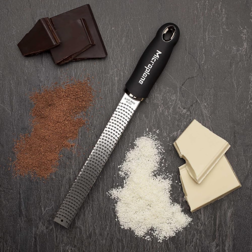 Microplane Zester Grater - Ultra-Sharp Stainless Steel Blade | Black | Made in USA 9