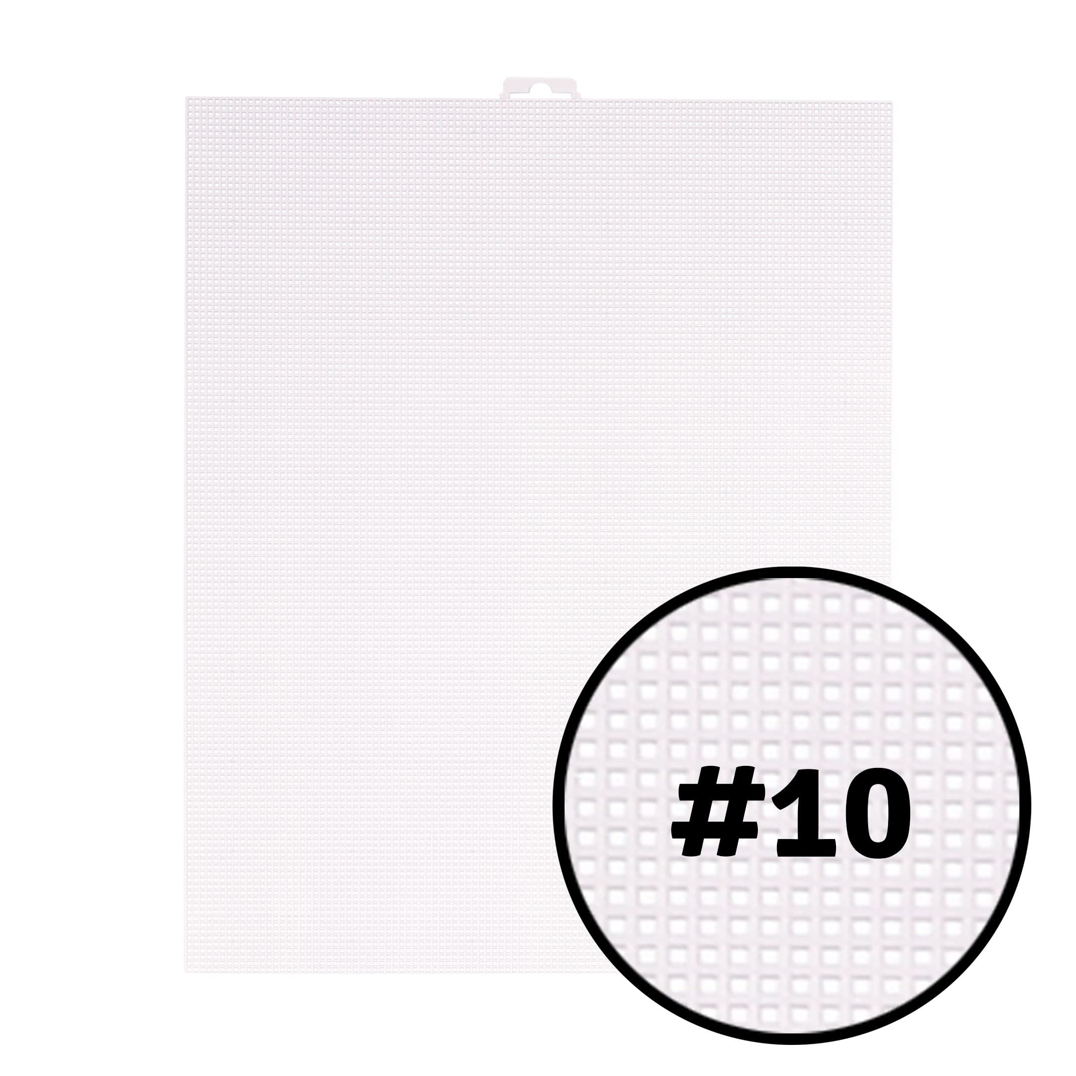 Vaessen Creative Plastic Canvas Sheets - Transparent Mesh for Embroidery & Cross Stitch | 2 Pack, 10.2x12.5" 2