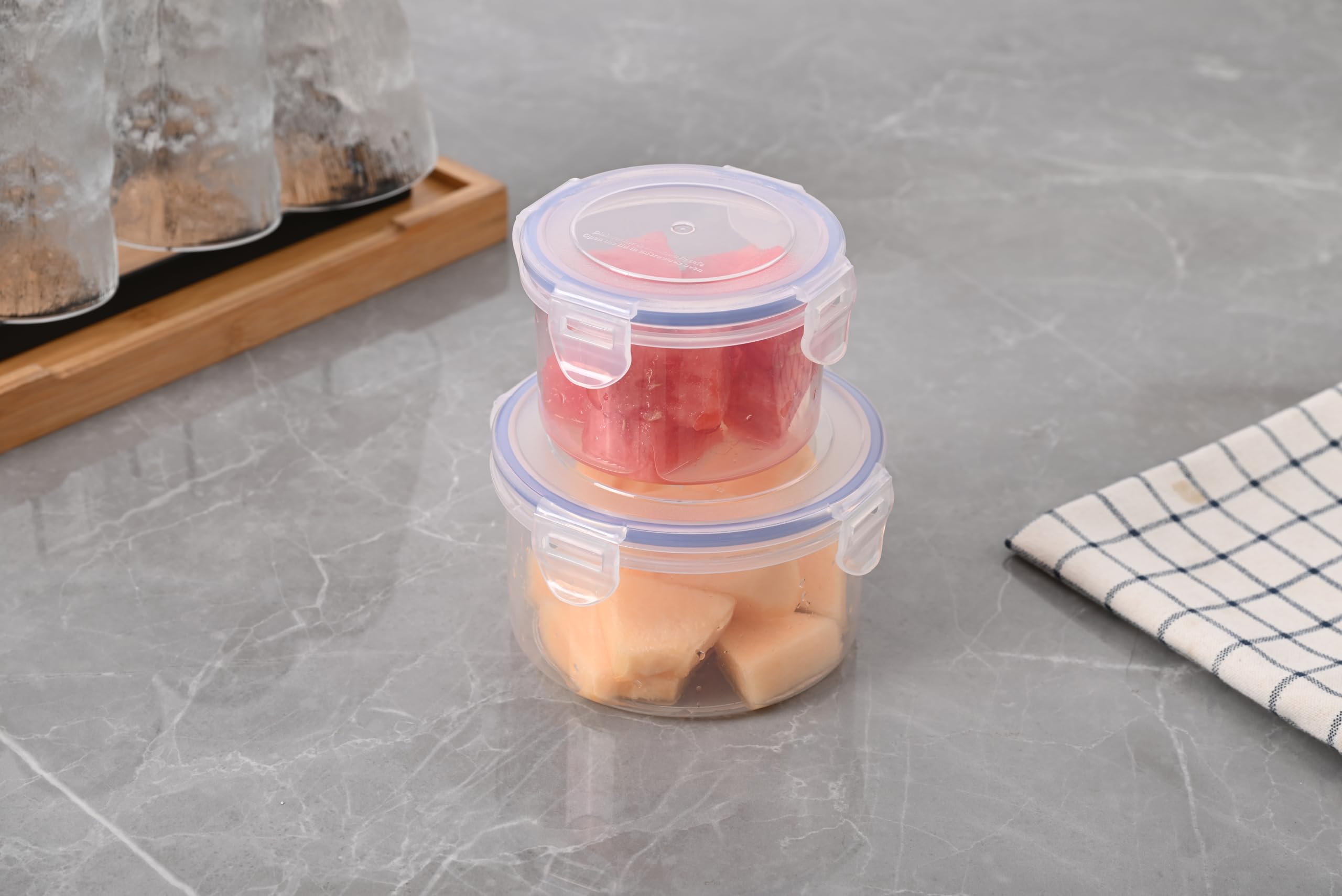 BARGAIN FACTORY Food Storage Container Set - 12 Containers, Airtight & Leak Resistant, BPA Free Plastic 7