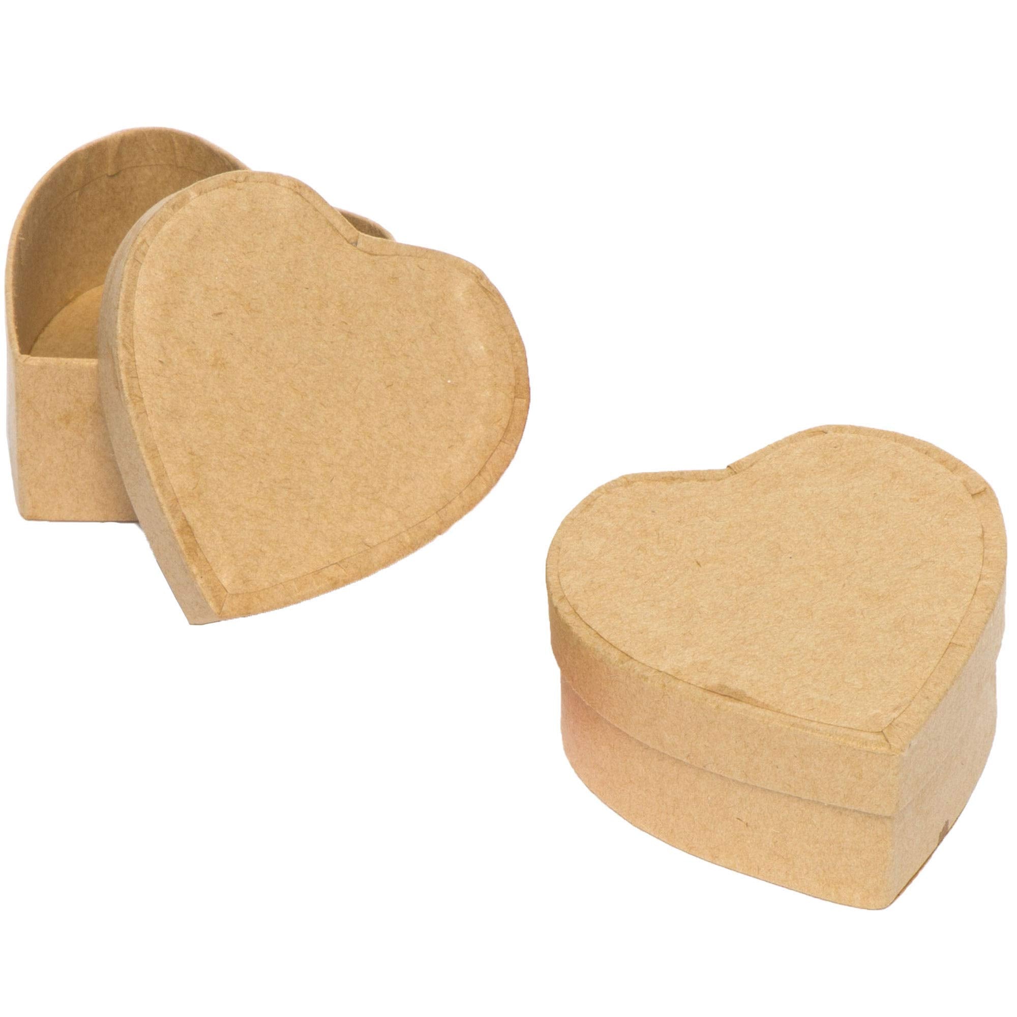 Baker Ross Heart Shaped Craft Boxes for Kids Painting & Decorating | Pack of 8 | 50mm 7