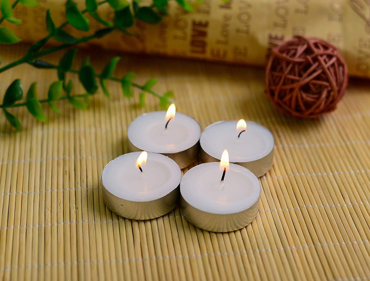 REQUISITE NEEDS Unscented Tea Light Candles - 30 Pack | 4 Hour Long Burn | Smokeless Cotton Wick 3