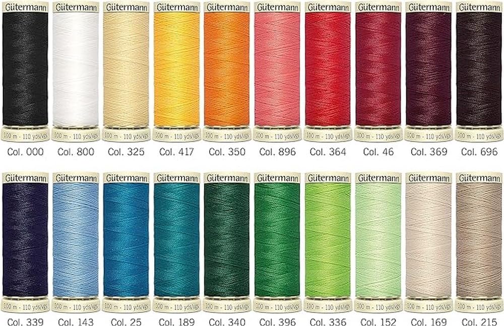 Gütermann Sew-All Thread Set 734610-1 - 20 Reels Multicoloured Polyester | 100m per Spool 4