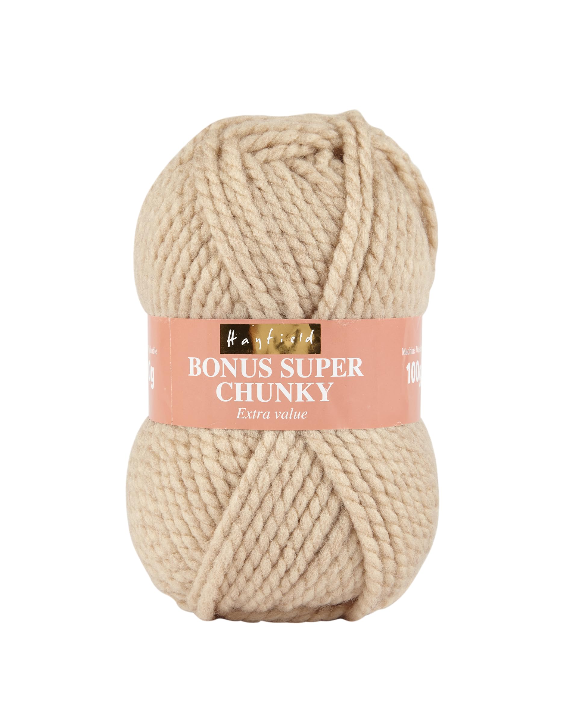 Sirdar Hayfield Bonus Super Chunky Yarn - 100% Acrylic | Oatmeal Color | 100g Ball 1