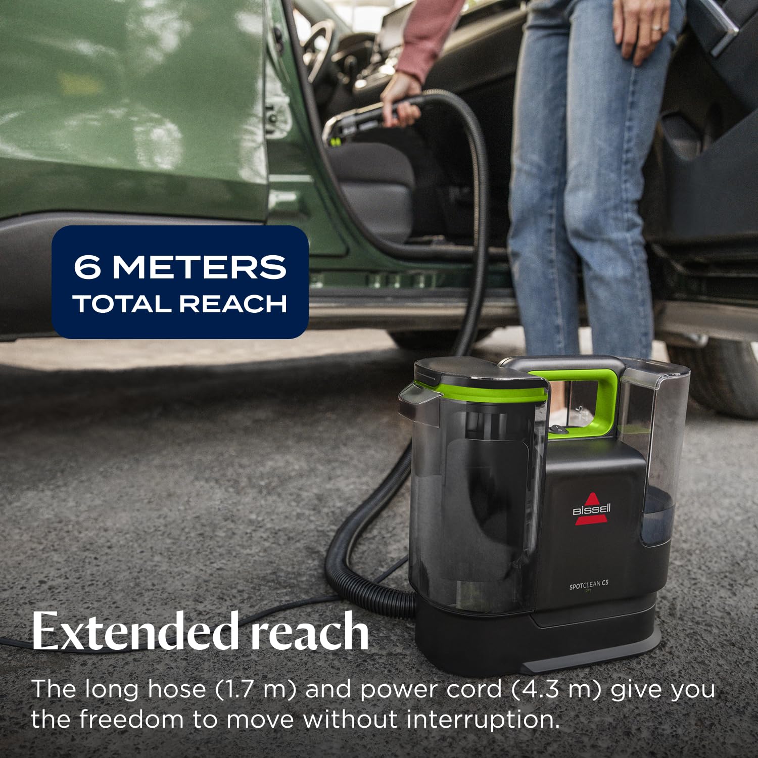 BISSELL SpotClean C5 Pet Portable Carpet Cleaner - 16.4K Pa Suction | Dual Tank | 69 dB Noise Level | 3928E 9