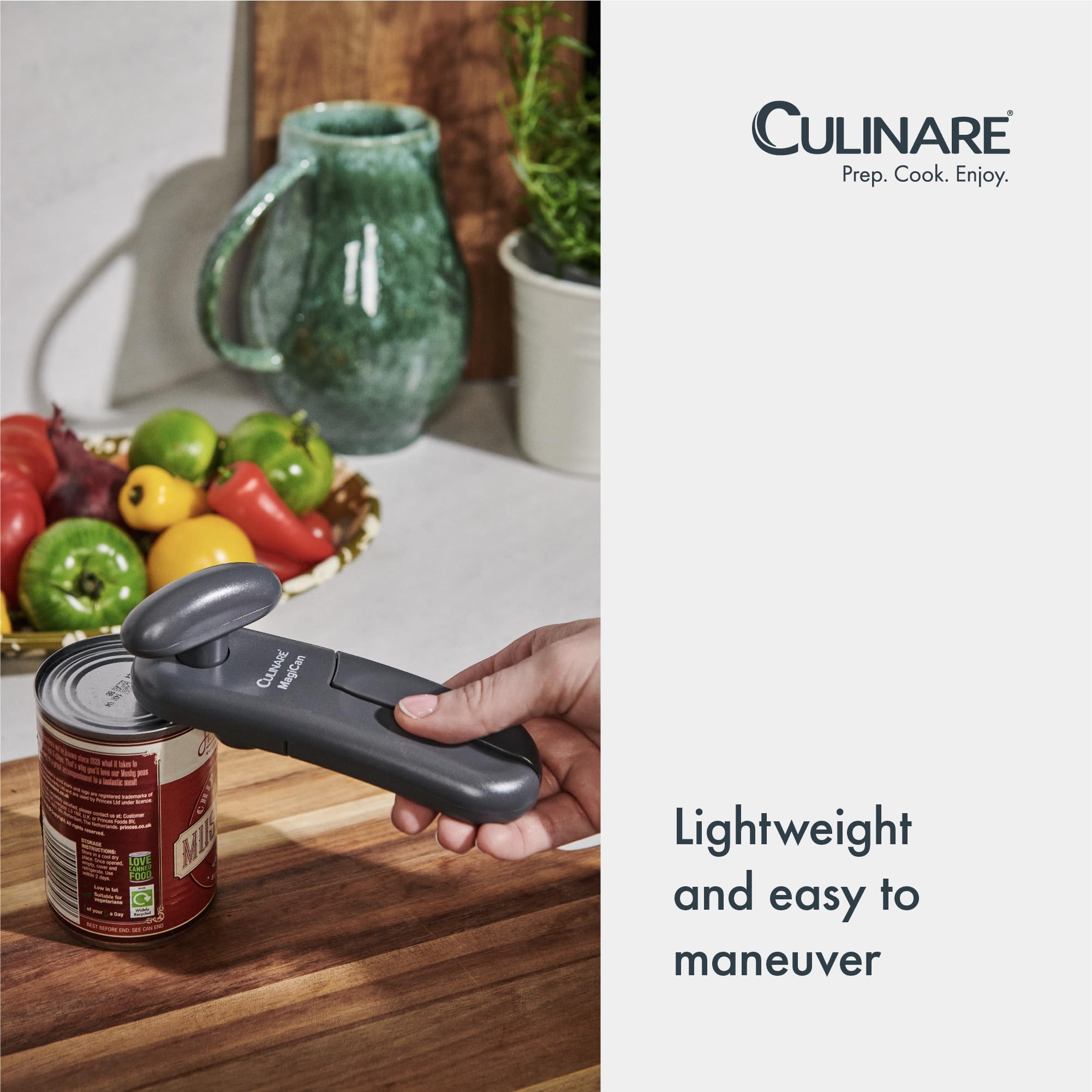 CULINARE MagiCan Manual Can Opener - Stainless Steel Wheel | Robust Handle | Grey 5