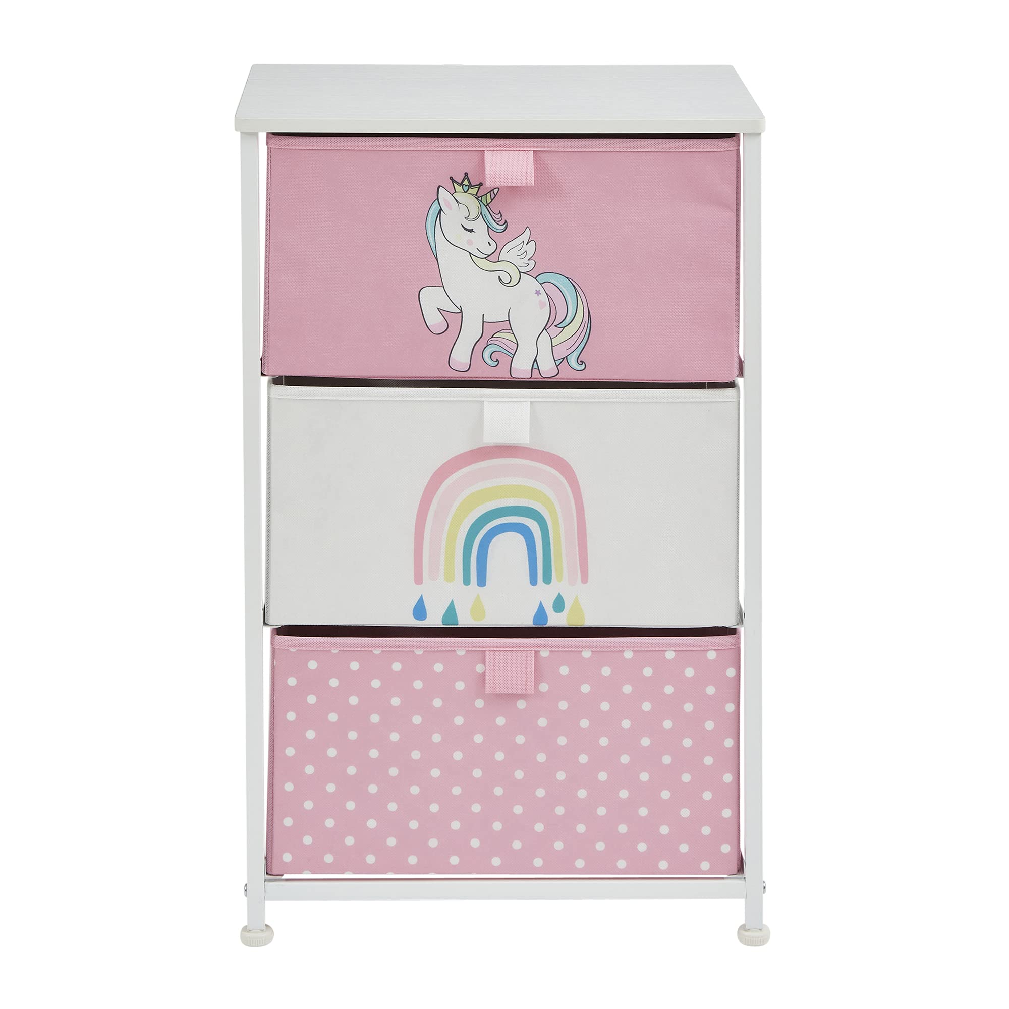 Liberty House Toys Unicorn 3-Drawer Fabric Storage Chest | Pink | H730 x W450mm 5