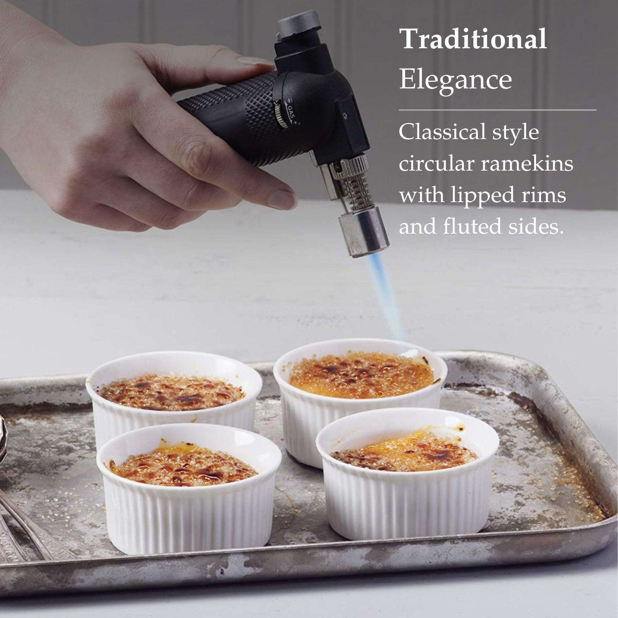 WM Bartleet & Sons 1750 Traditional Porcelain Ramekins Set of 4 - 7.5cm Diameter, 75ml | Oven, Freezer Safe 3