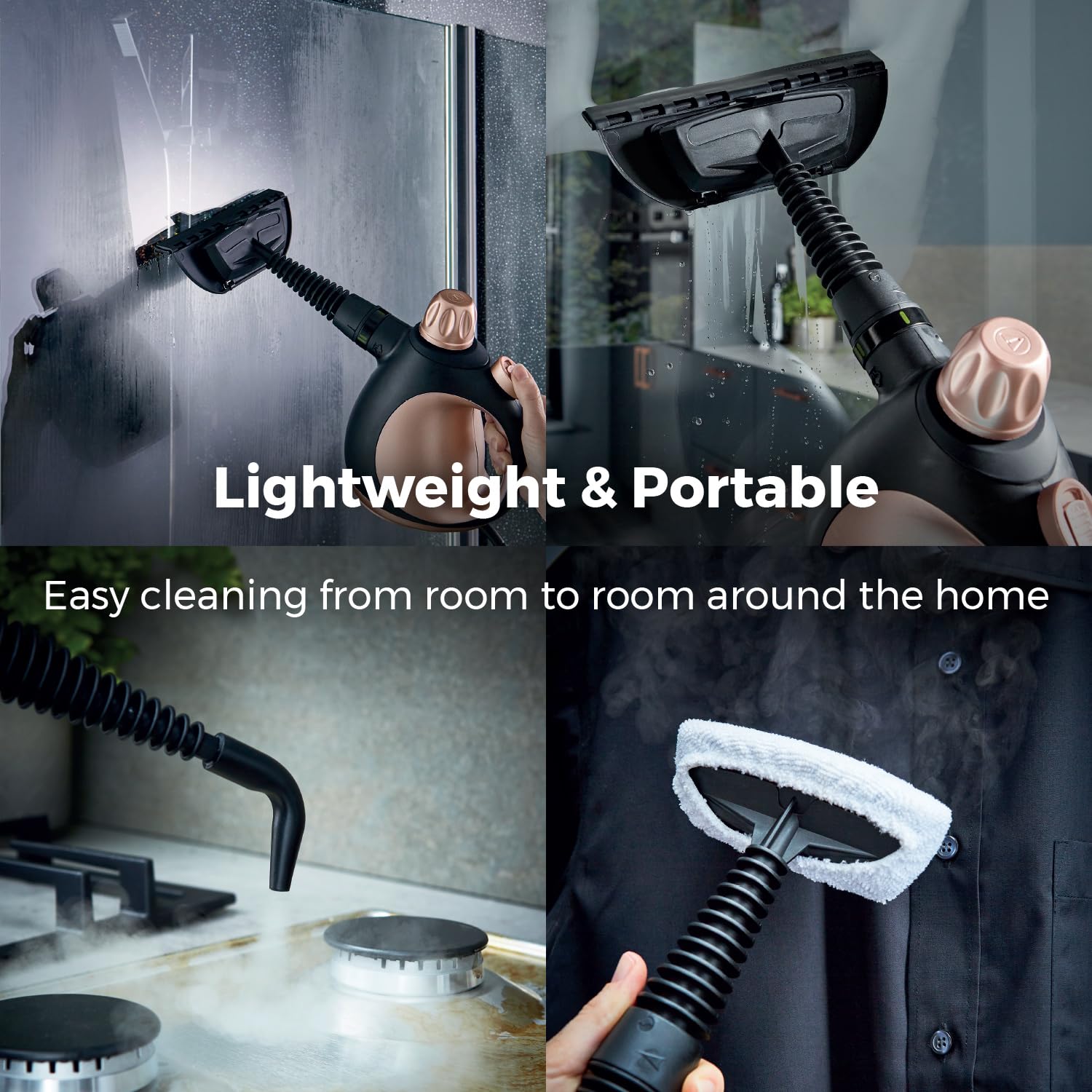 Tower Handheld Steam Cleaner - Kills 99.99% Bacteria | 1050W Power | 250ml Tank 4