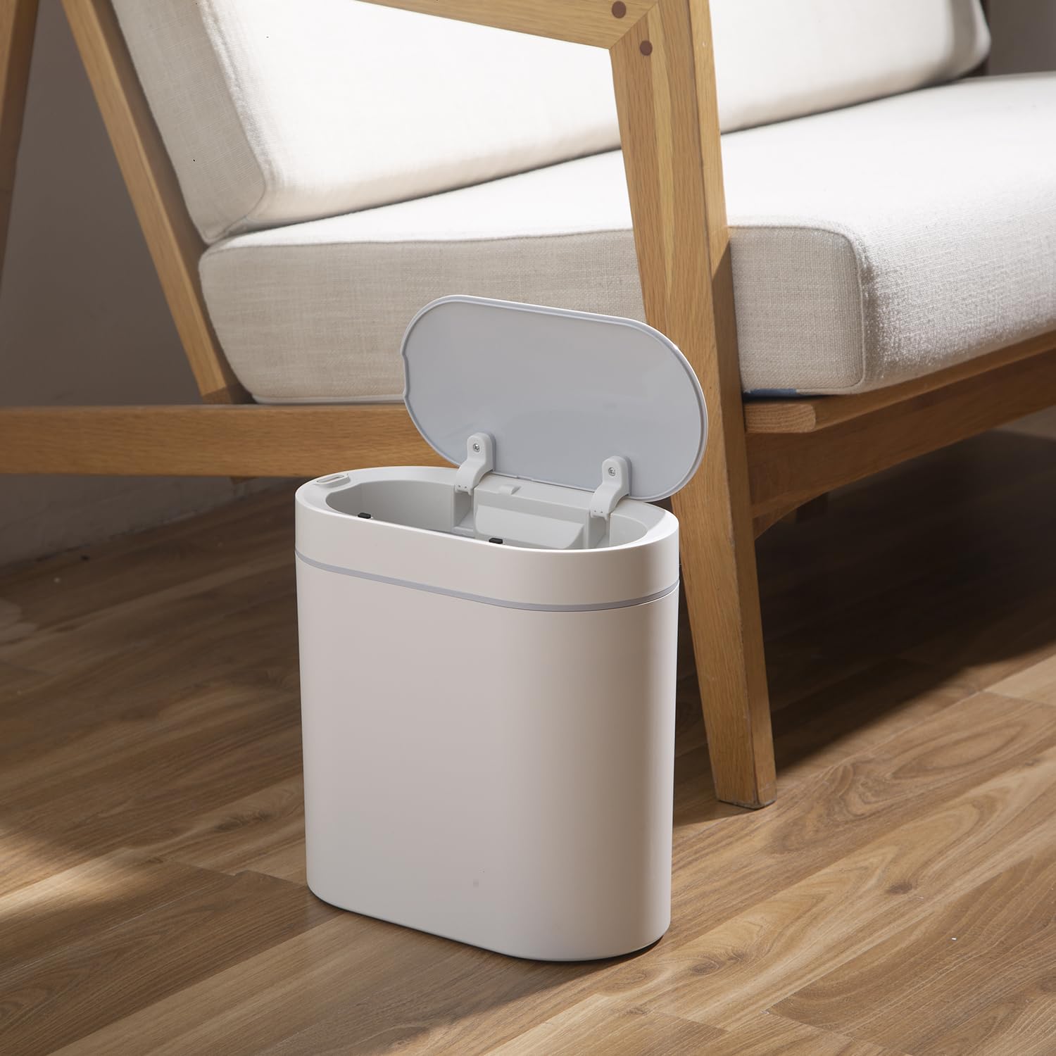SENSIOHOME 5L Motion Sensor Trash Can - Waterproof IPX5 | Slim Design | White 8