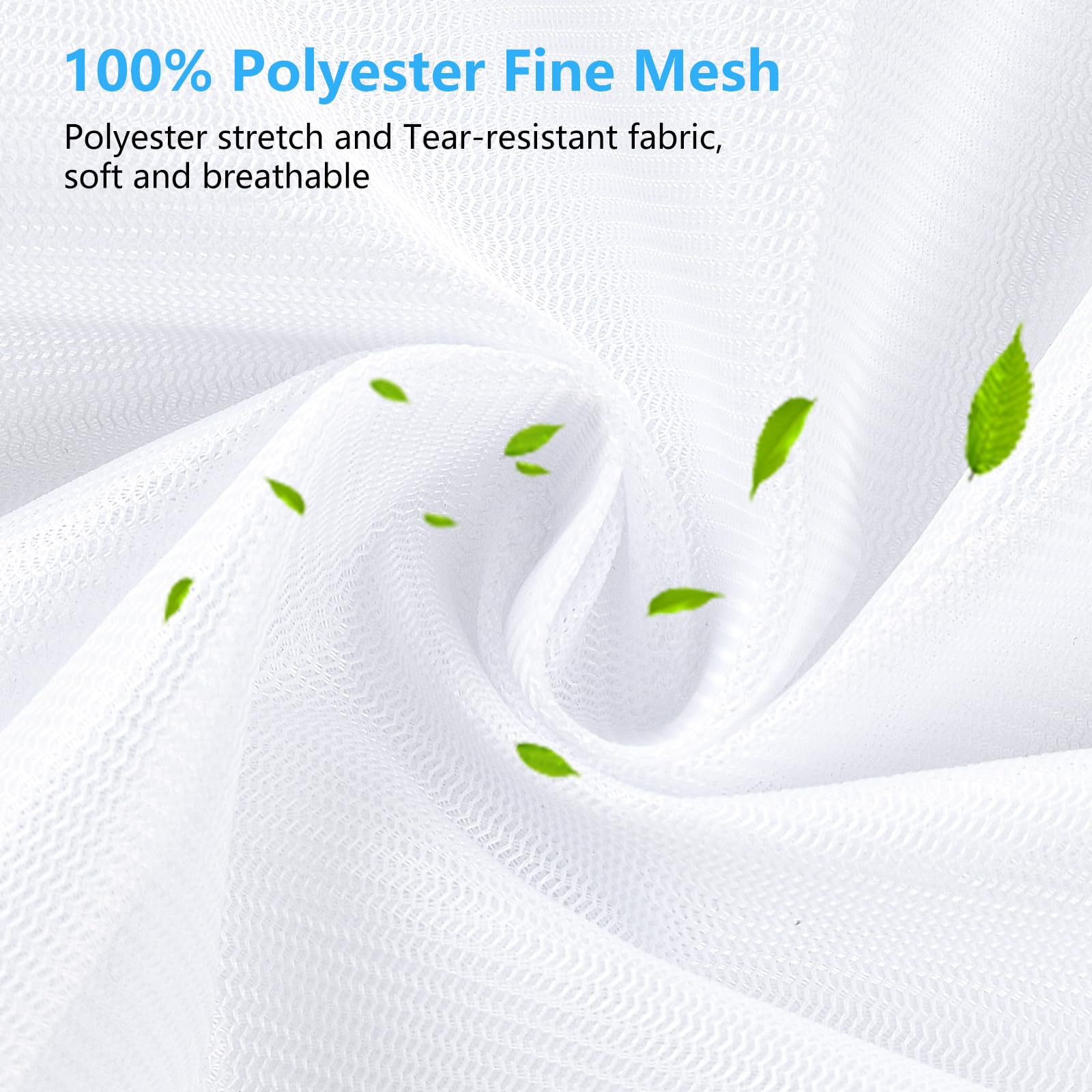 OTraki Large Fine Mesh Laundry Bags - 2 Pack, 35 x 43 inch, Rustproof Zipper | Polyester 4