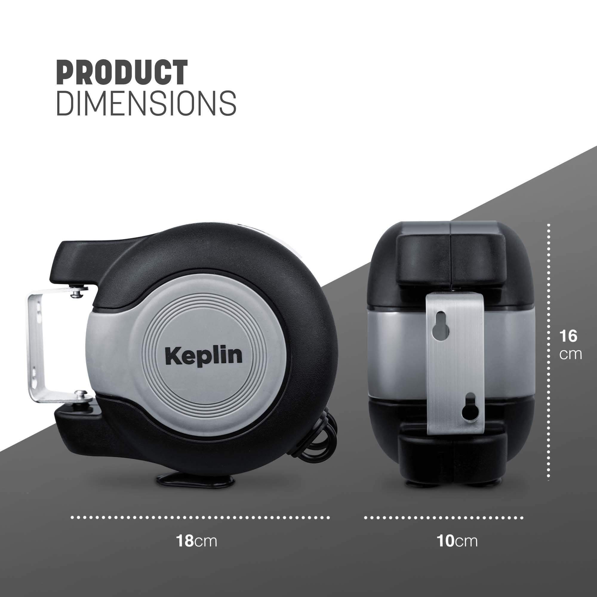 KEPLIN Retractable Washing Line - 30M Heavy-Duty Dual Clothesline | 15kg Capacity | Plastic 2