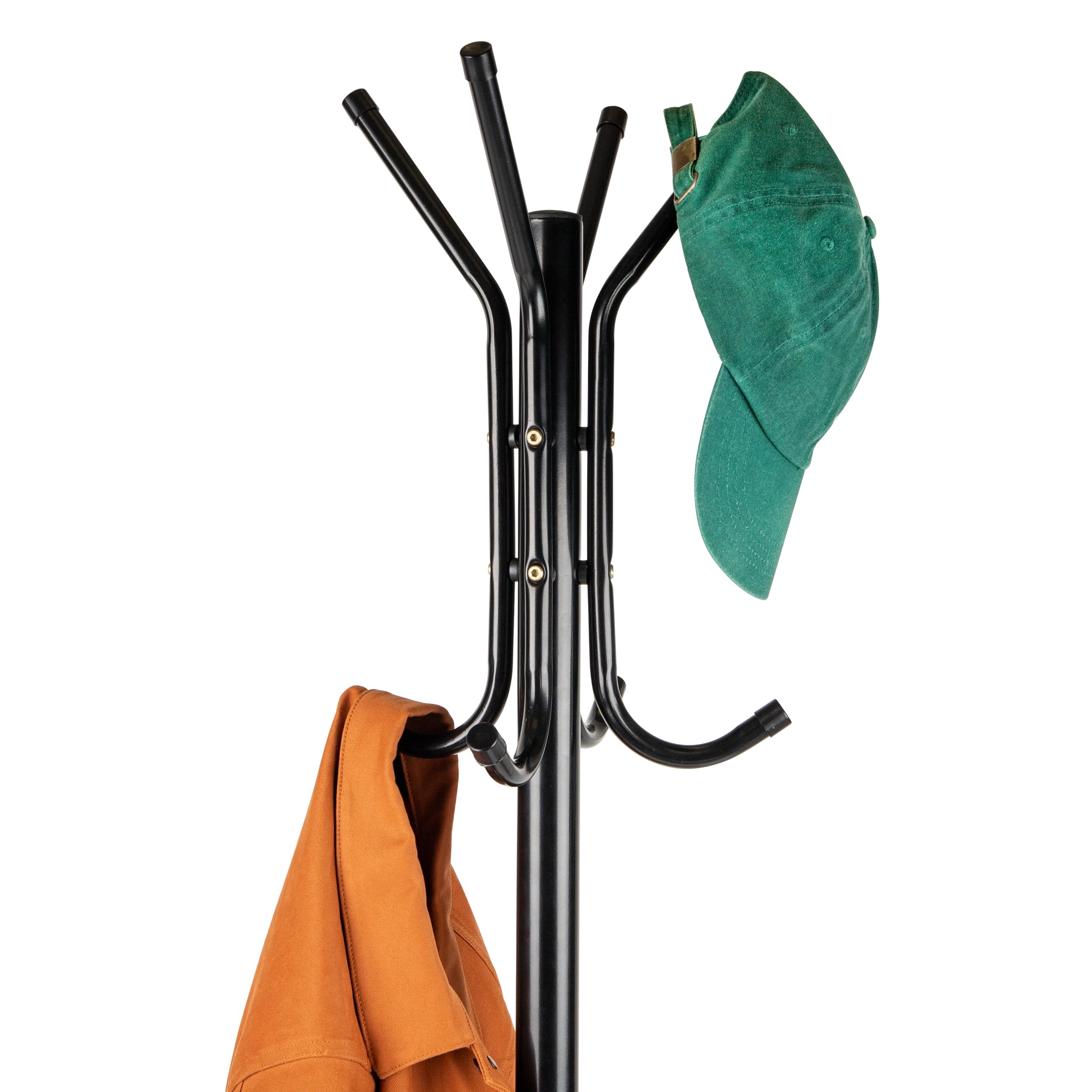 Mind Reader Standing Metal Coat Rack - 11 Hooks, 3 Tiers | Black | 68.5" H 4