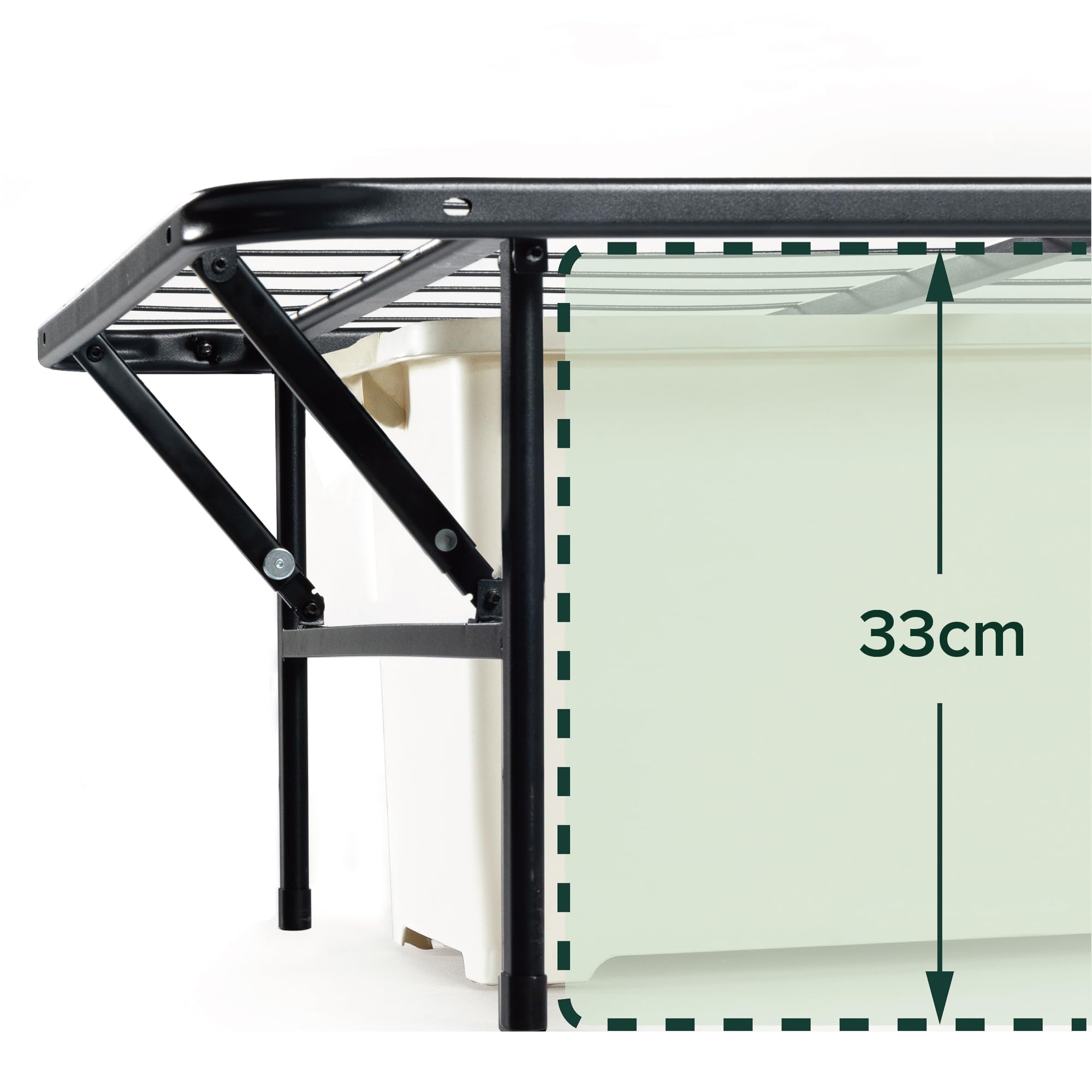 Zinus Shawn SmartBase Folding Bed Frame - Single (90 x 190 cm) | Tool-Free Setup | 14 Inch Storage 3