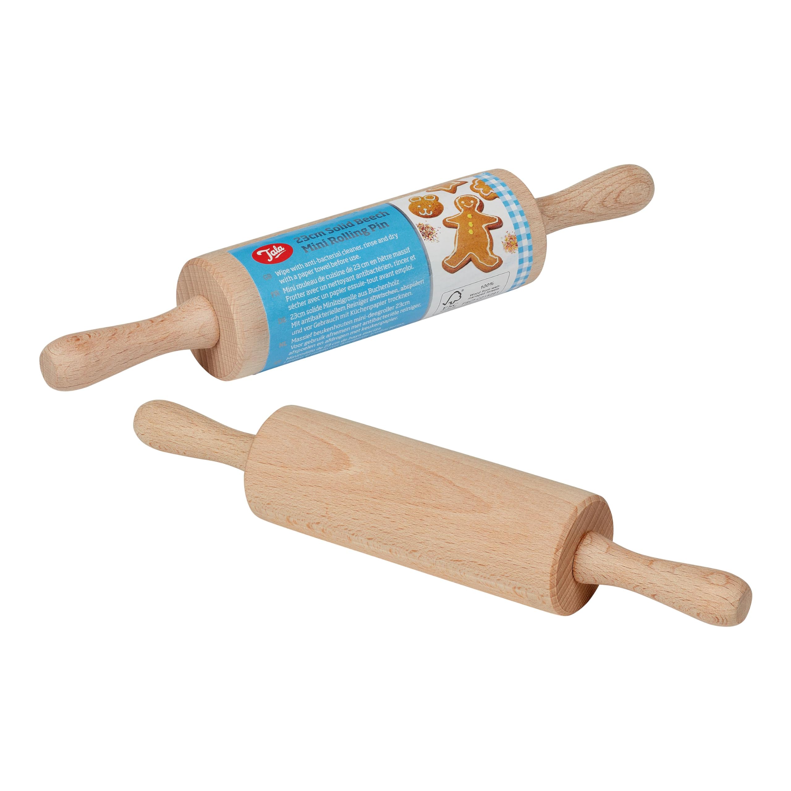 Tala Mini Rolling Pin - FSC Beechwood for Junior Bakers | 23cm Length 6