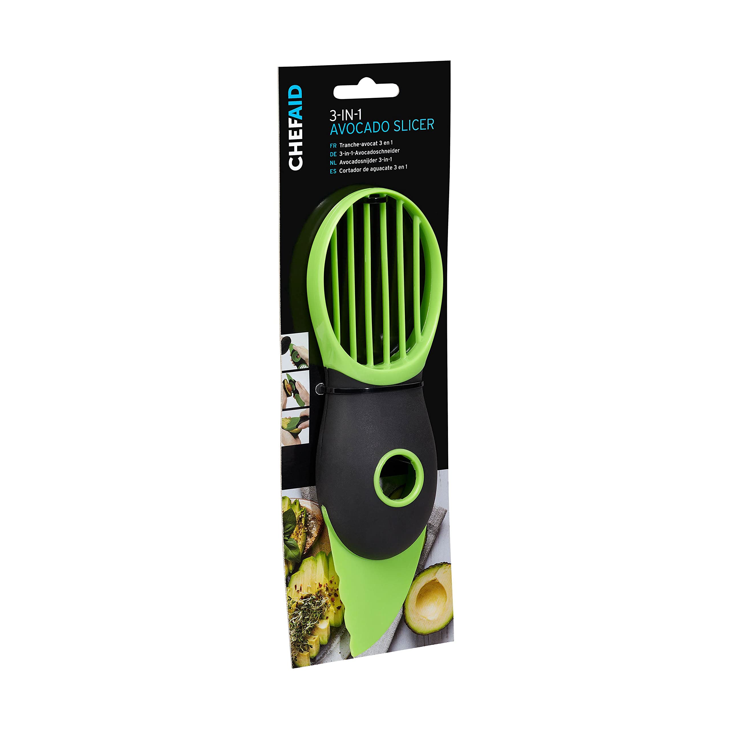 Chef Aid 3 in 1 Avocado Tool - Cut, De-Stone, and Slice | BPA Free Plastic 5