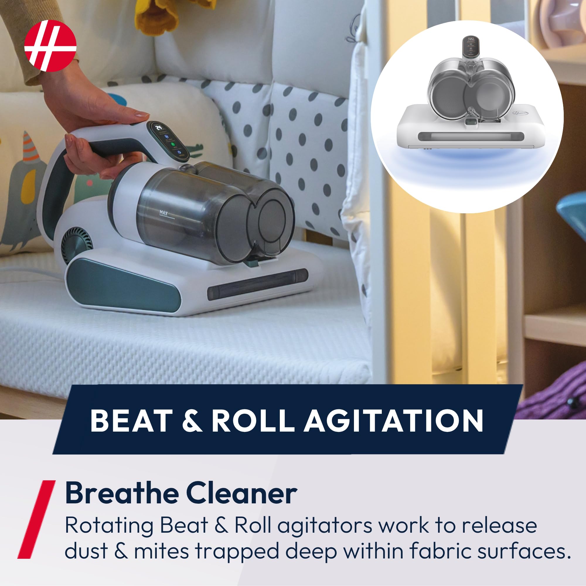 Hoover HMC510UV Mattress Vacuum Cleaner with UV Light | 4-in-1 Deep Clean | 3.19kg 3