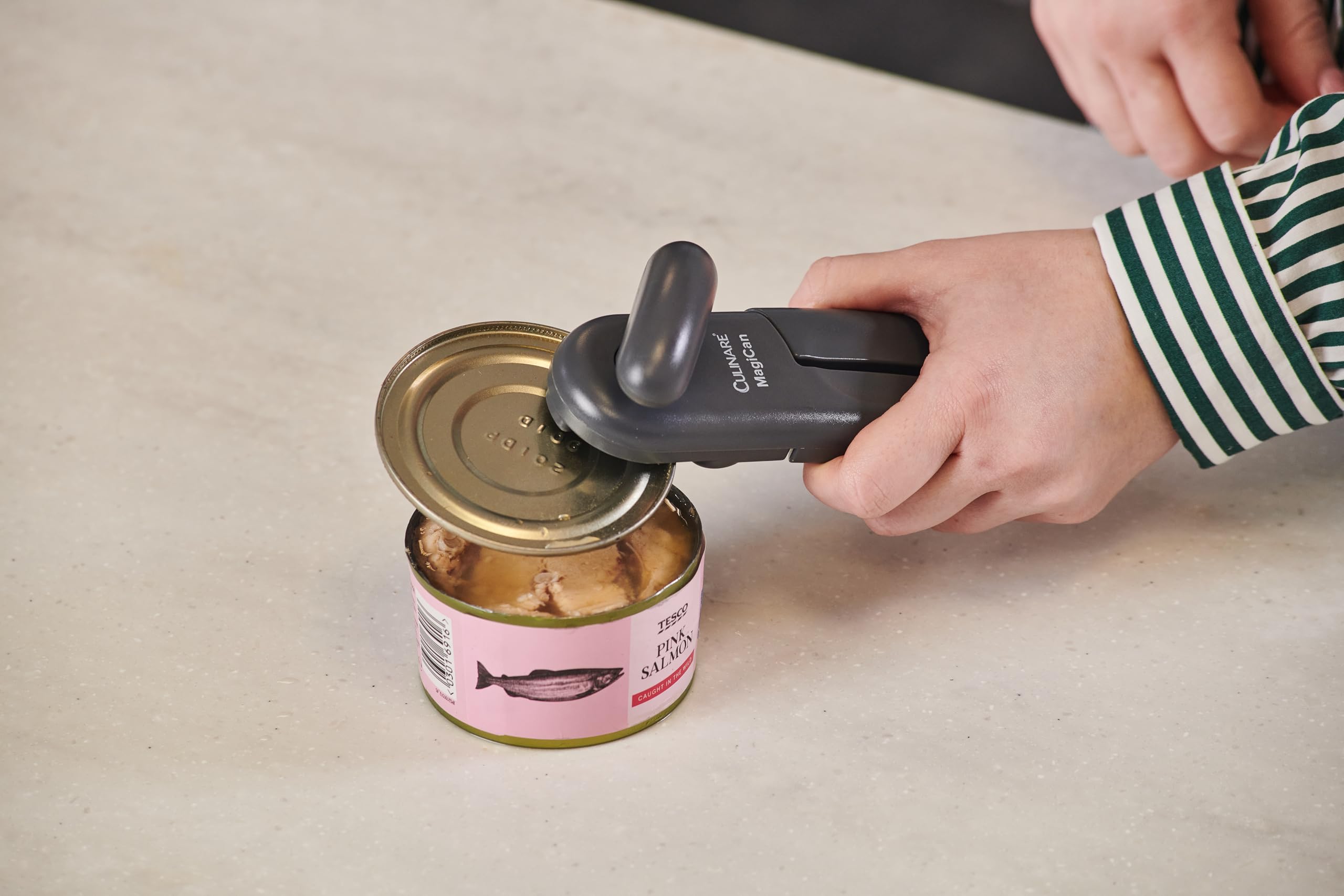 CULINARE MagiCan Manual Can Opener - Stainless Steel Wheel | Robust Handle | Grey 11