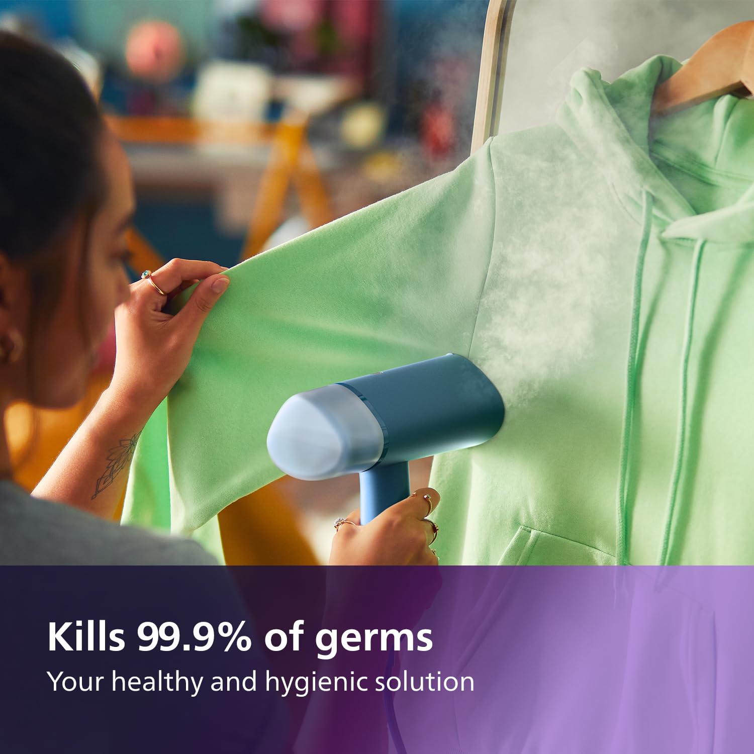 PHILIPS Handheld Steamer 3000 Series - 1000W Power | 20 g/min Steam | Kills Germs 6