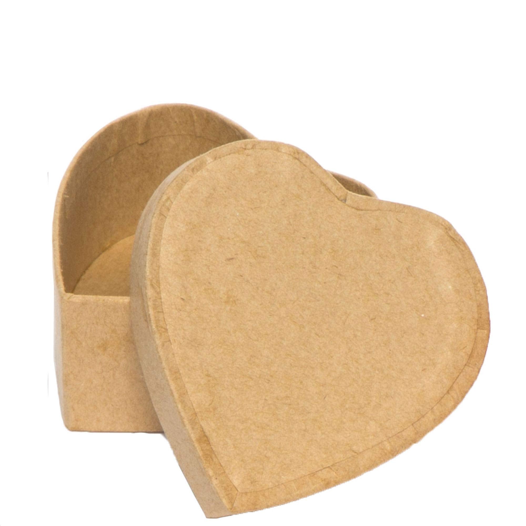 Baker Ross Heart Shaped Craft Boxes for Kids Painting & Decorating | Pack of 8 | 50mm 5