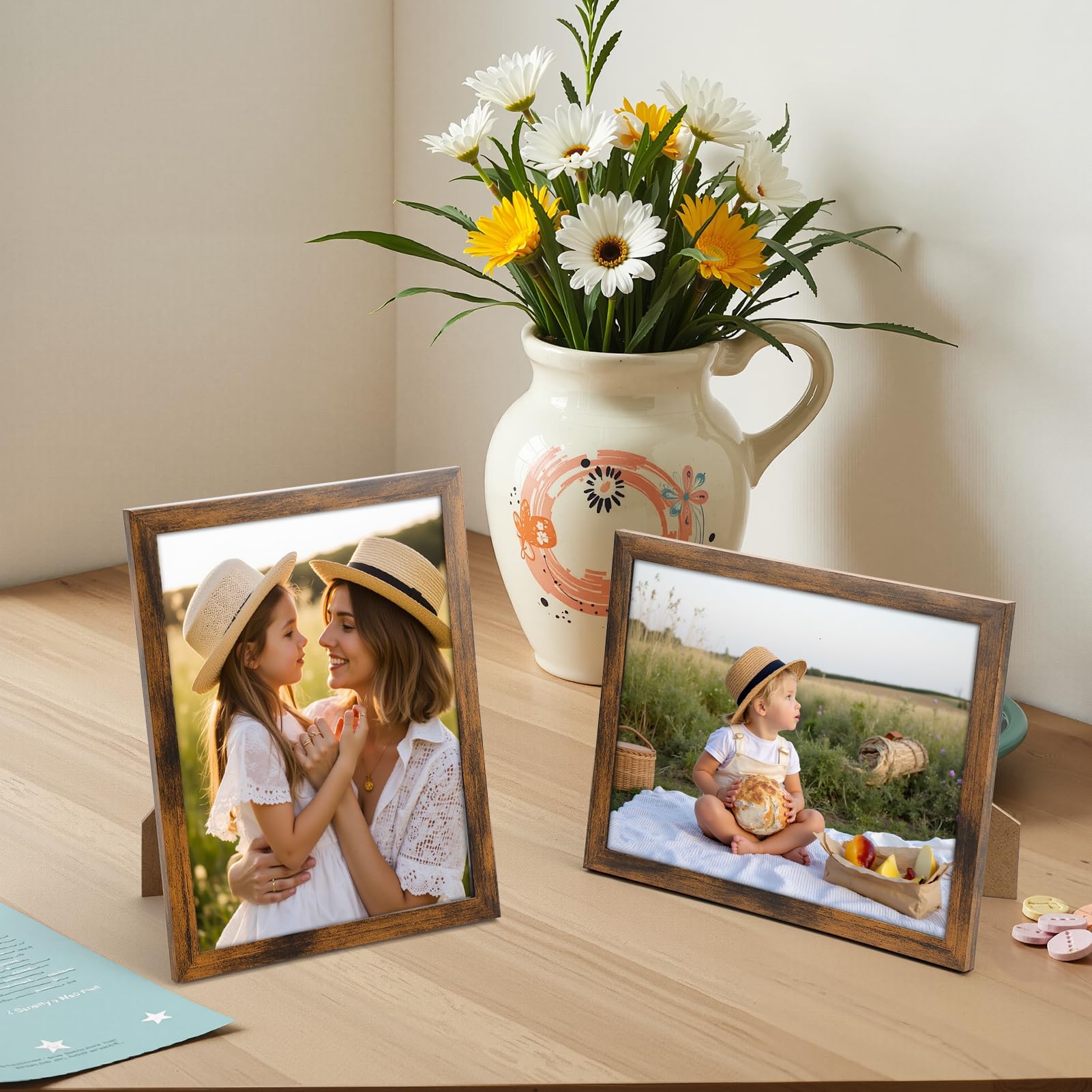 Ditwis 8x6 Classic Brown Photo Frame for Wall or Tabletop Display | PVC Frame, PS Window 3