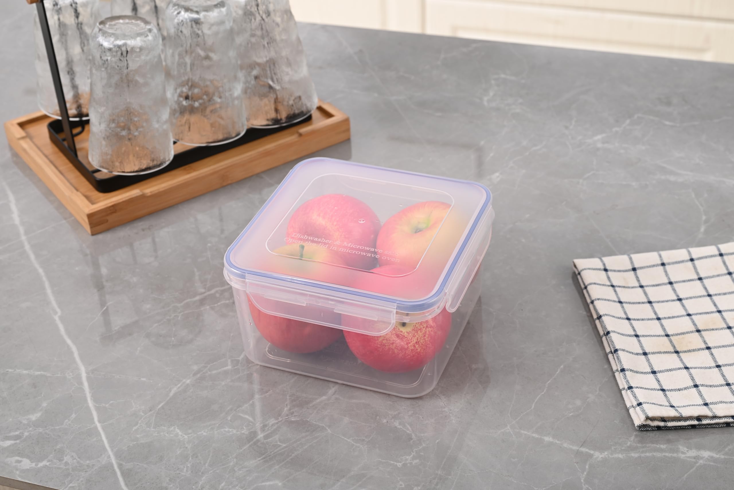 BARGAIN FACTORY Food Storage Container Set - 12 Containers, Airtight & Leak Resistant, BPA Free Plastic 8