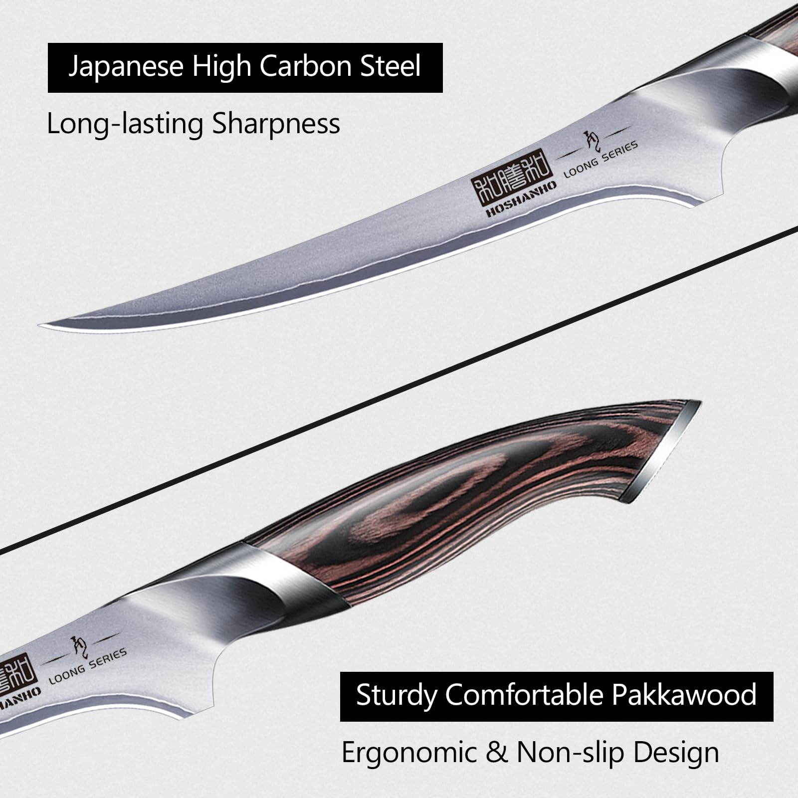 HOSHANHO 7 Inch Boning Knife - High Carbon Stainless Steel | Professional Fillet Knife for Meat & Fish 3