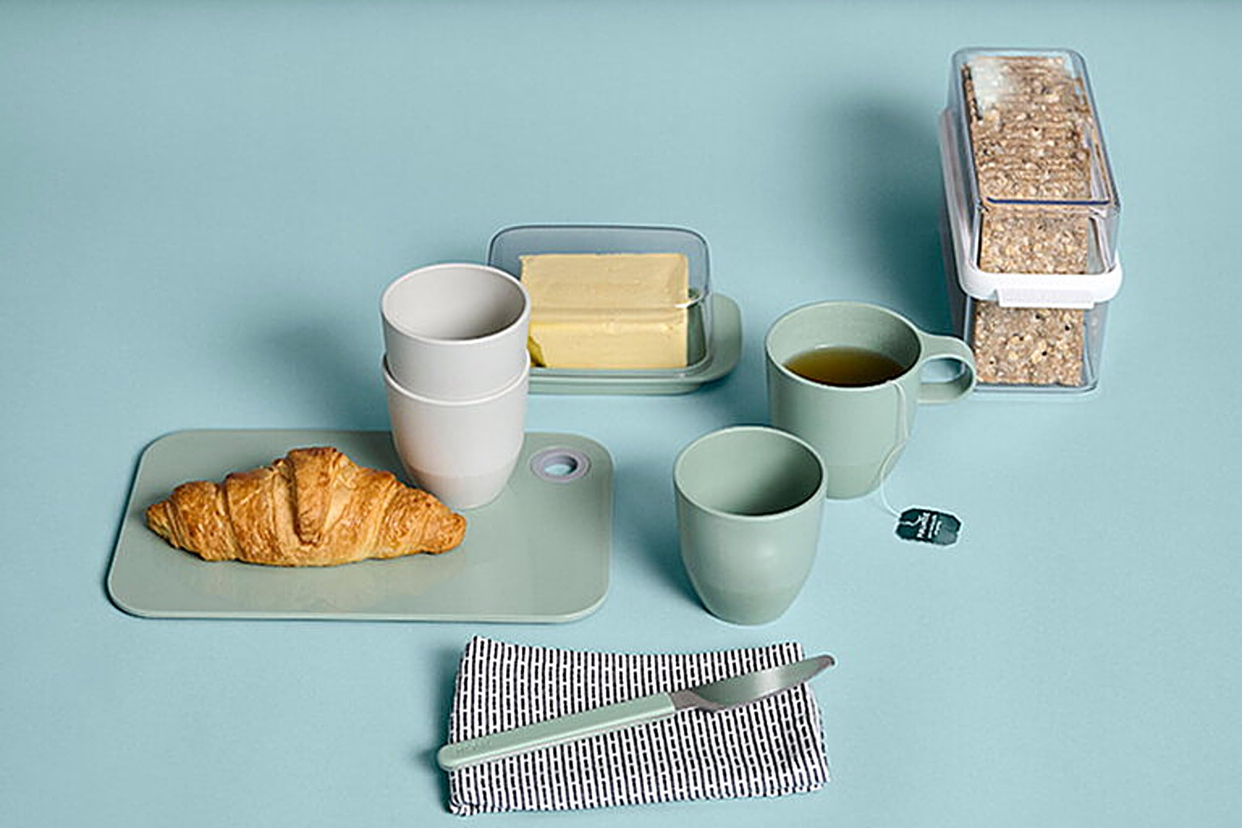 Mepal Butter Dish - Nordic Sage | Rectangular | 250g Capacity | BPA Free Plastic 4