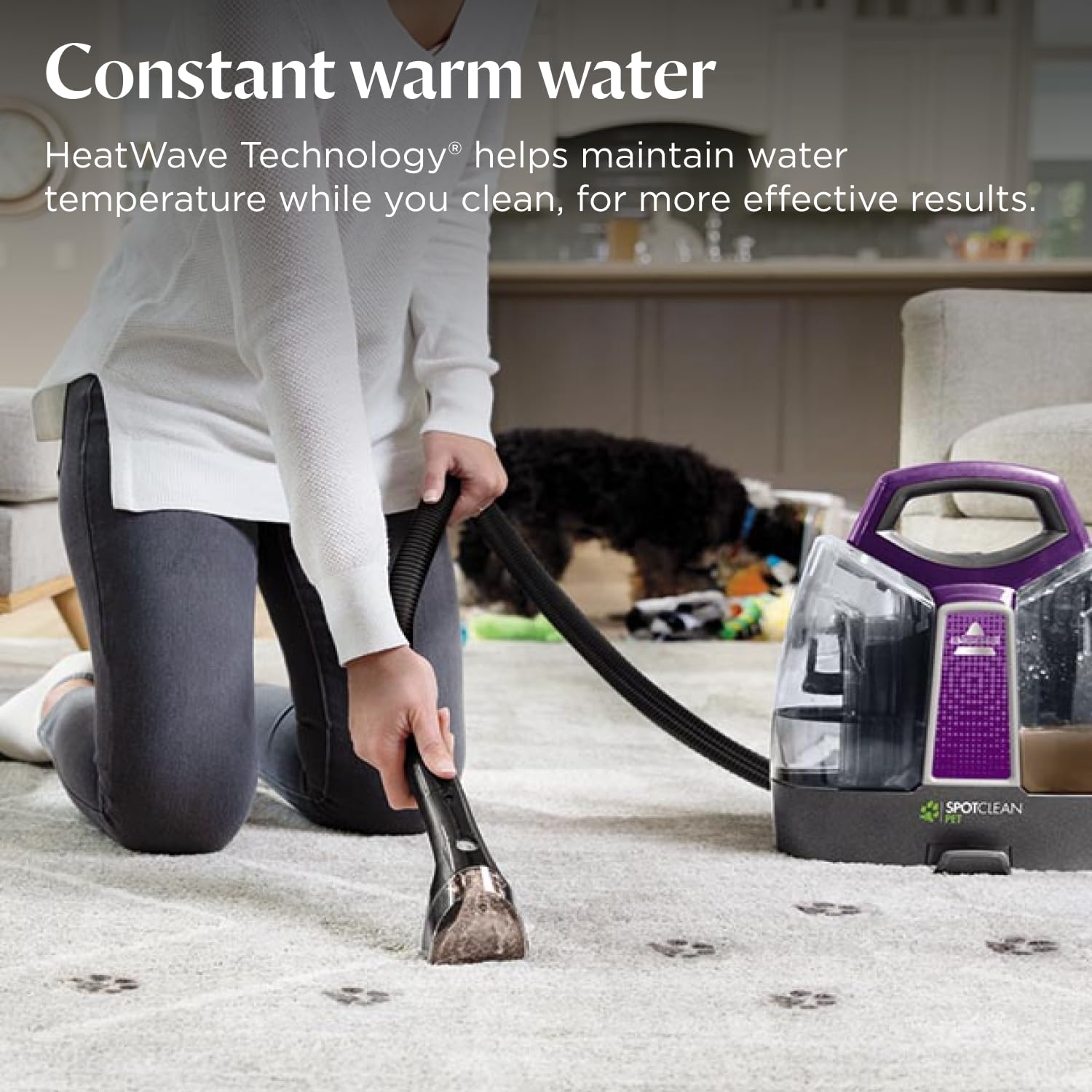 BISSELL SpotClean Pet Carpet Cleaner - 330W Motor | Heatwave Technology | Portable 3