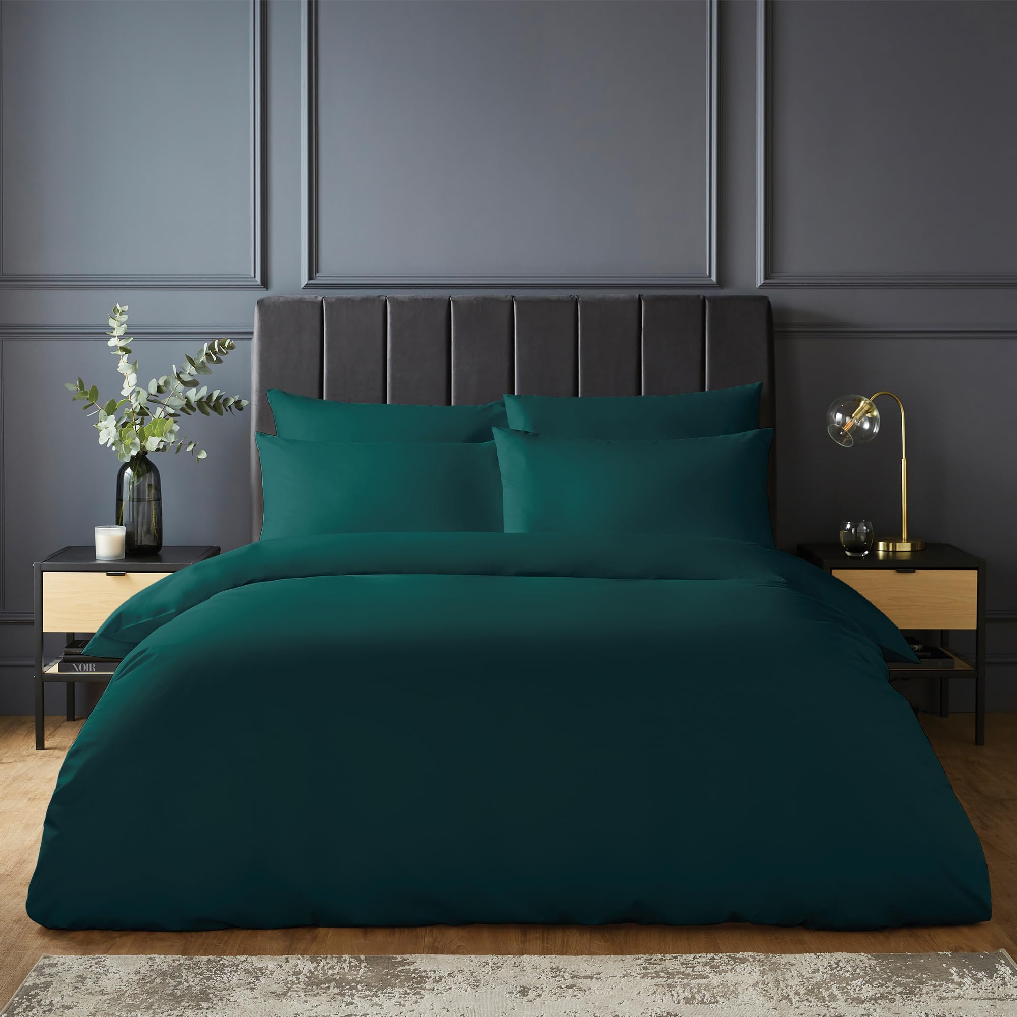 Silentnight Pure Cotton Duvet Set - 200 Thread Count Percale | King Size | Teal 1
