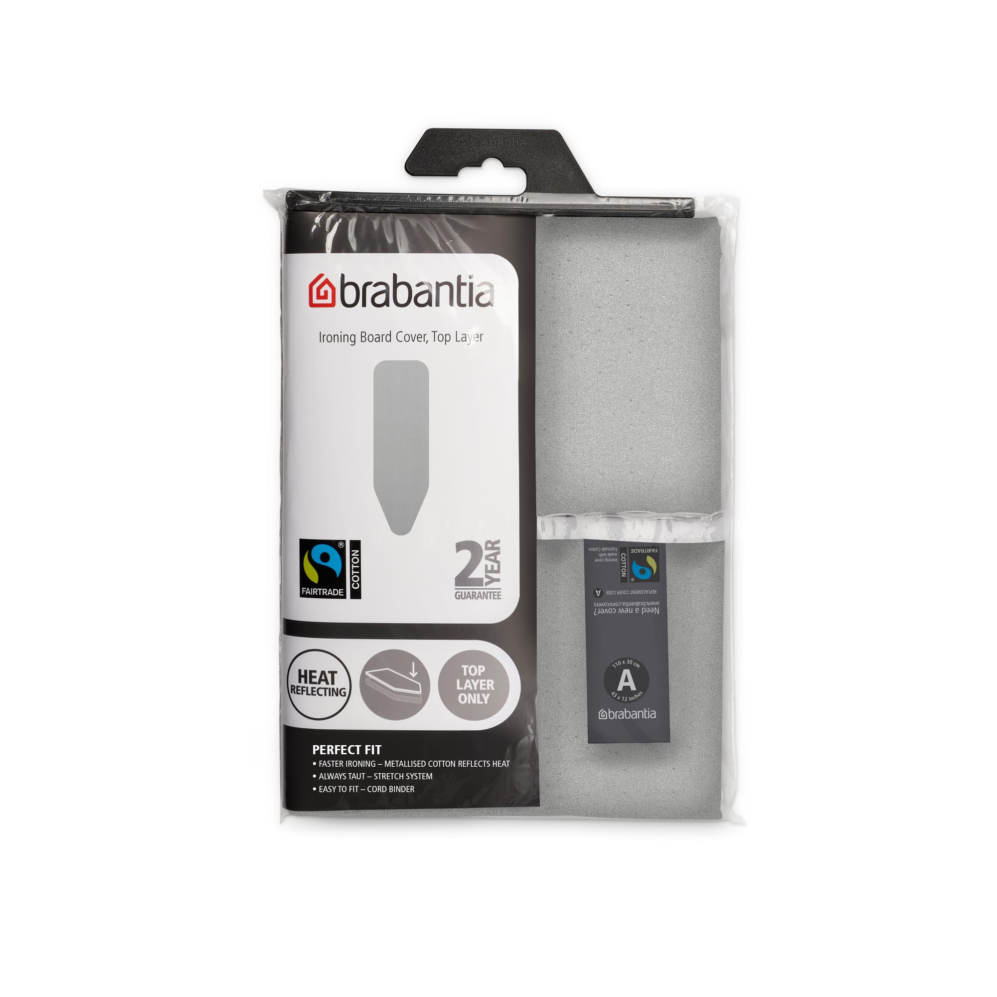Brabantia Ironing Board Cover - Heat-Resistant, Non-Slip, Durable Cotton & Foam | Size A (110x30cm) 3