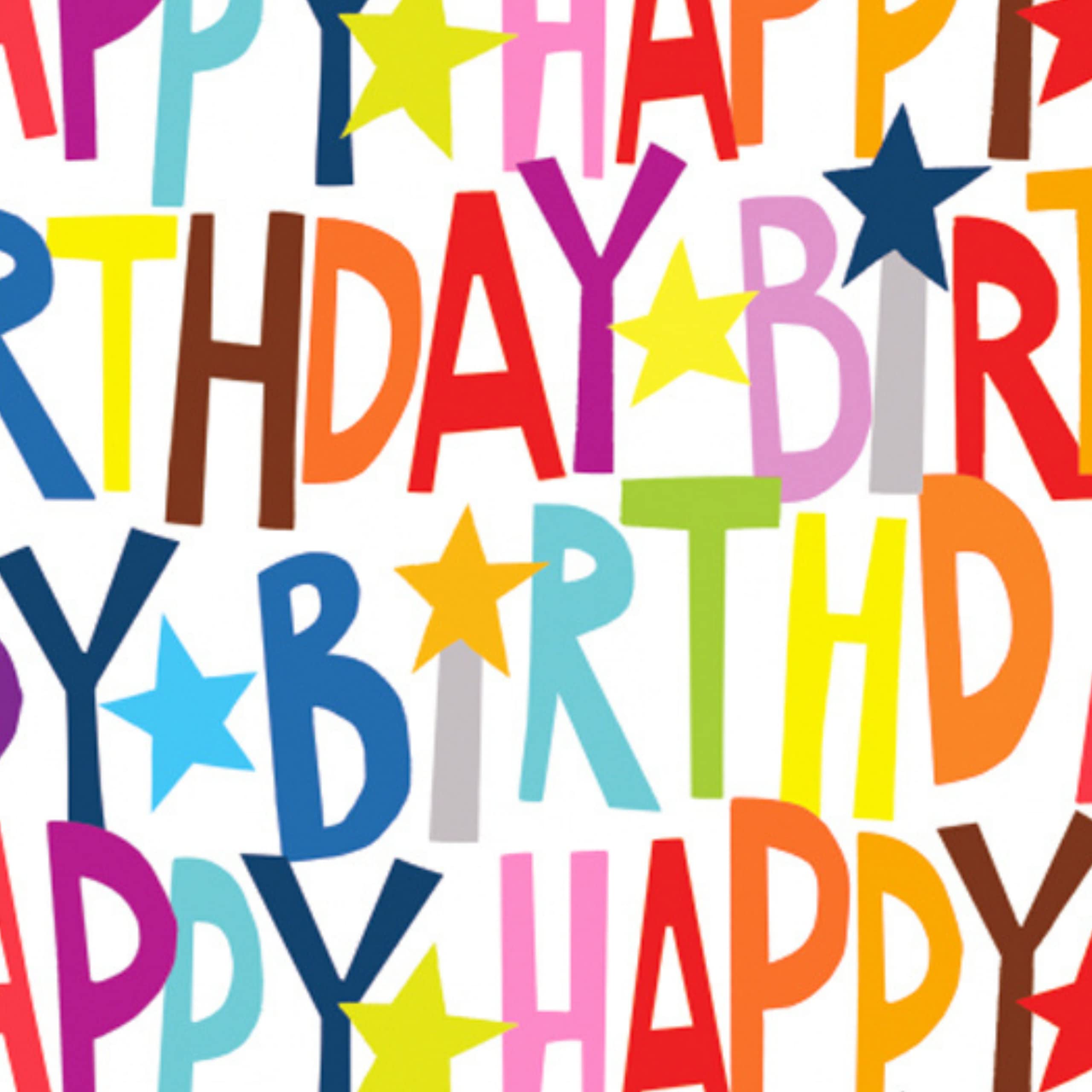 Glick Happy Birthday Kraft Tissue Paper - 4 Sheets | 500mm x 750mm | Luxury Gift Wrap 3
